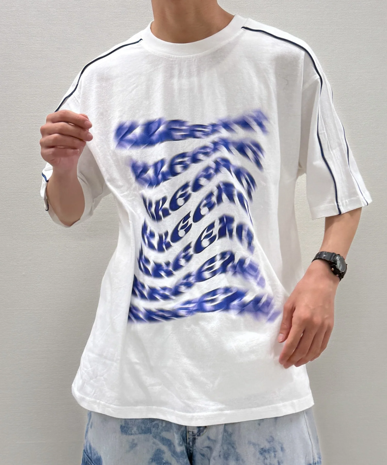 袖パイピングロゴT - Image 11
