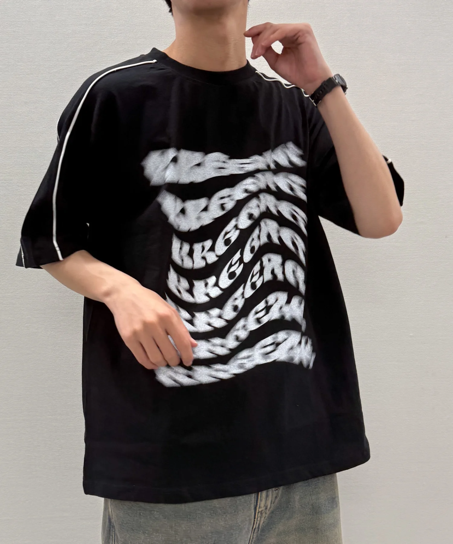 袖パイピングロゴT - Image 14