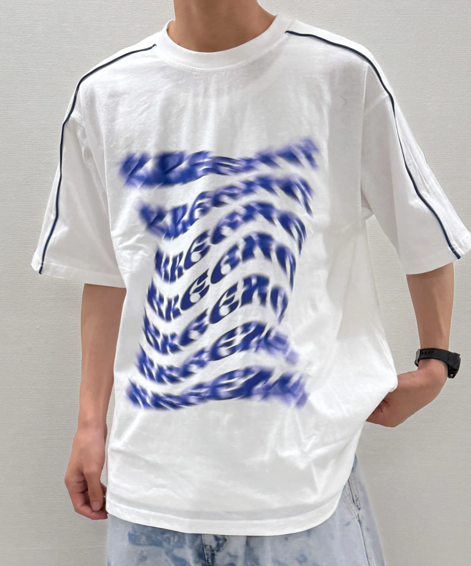 袖パイピングロゴT - Image 3