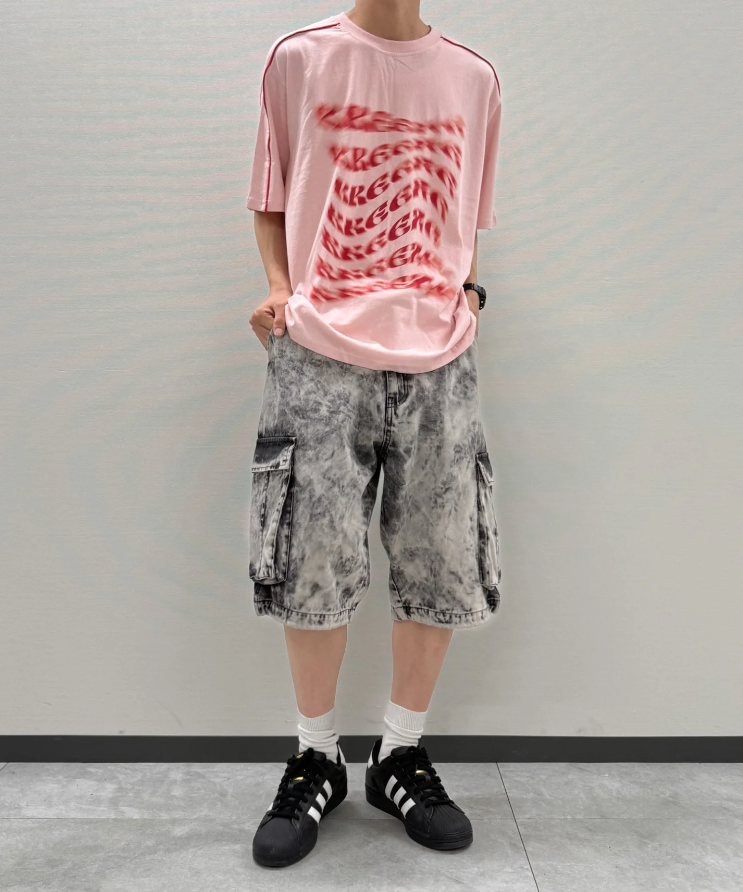 袖パイピングロゴT - Image 4