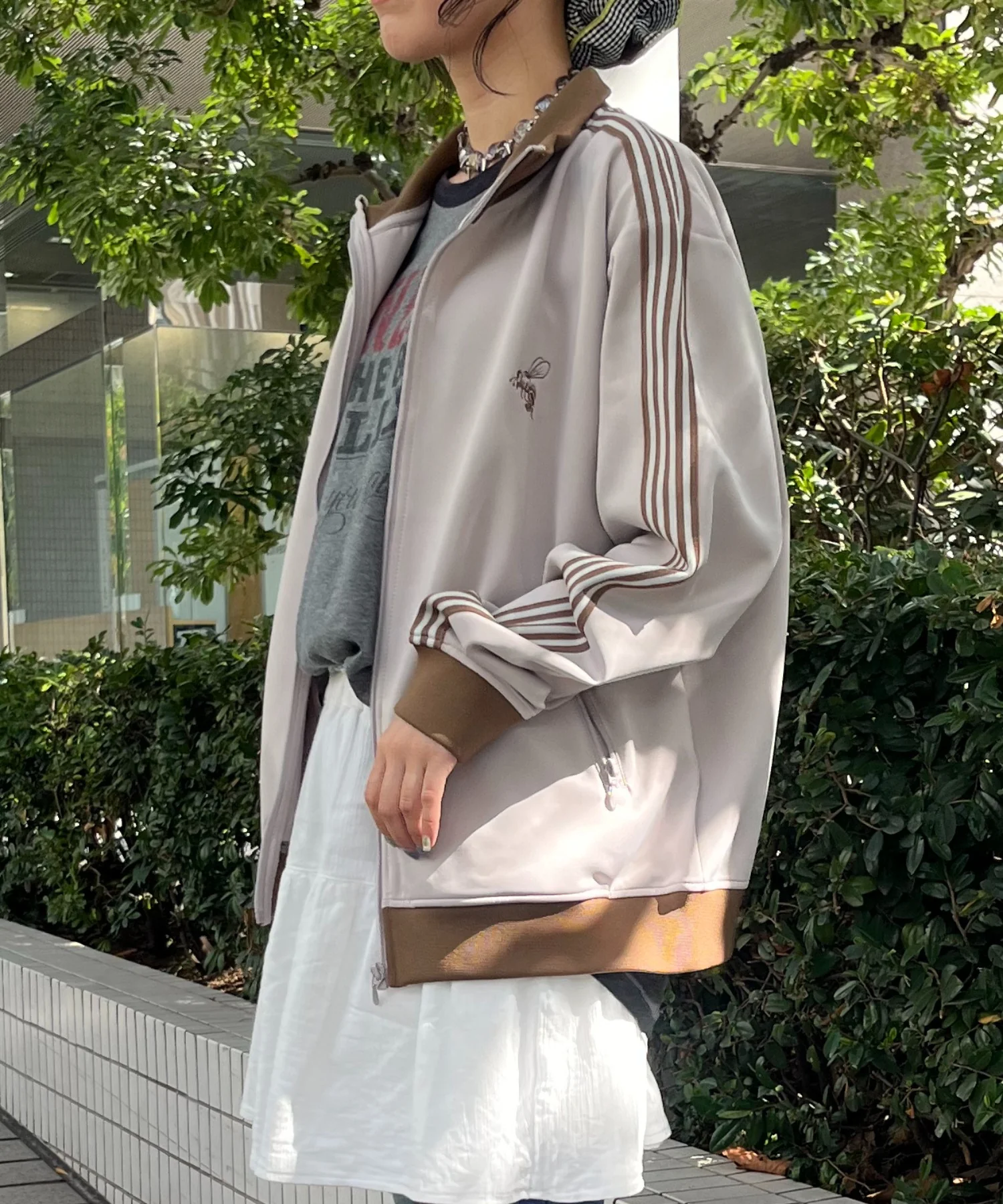 リブ配色サイドライントラックジャケット - Image 10