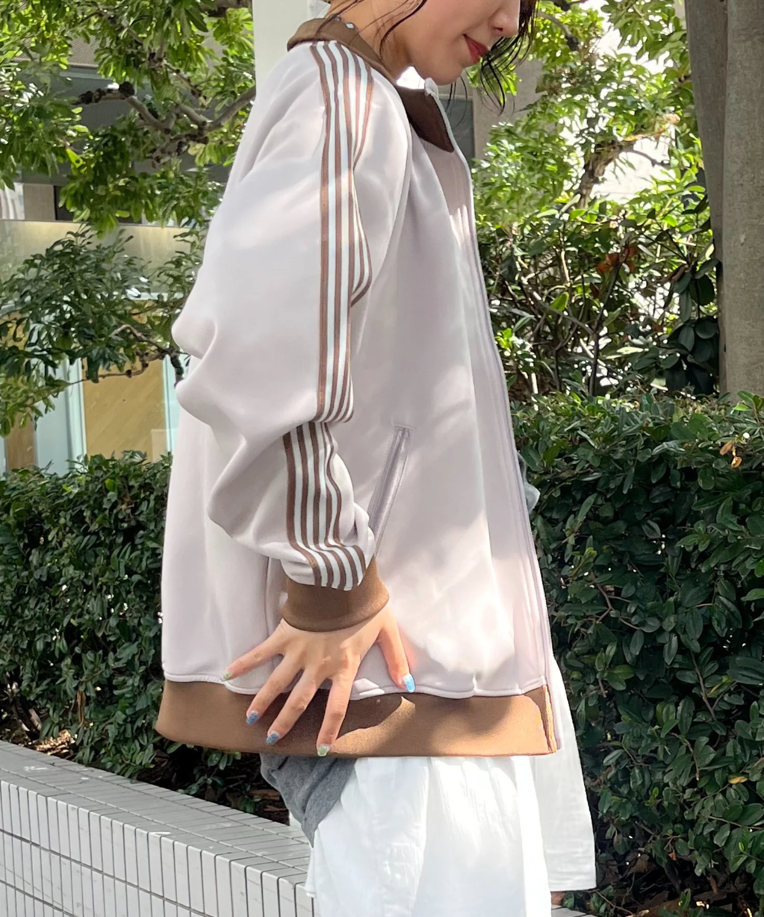 リブ配色サイドライントラックジャケット - Image 11
