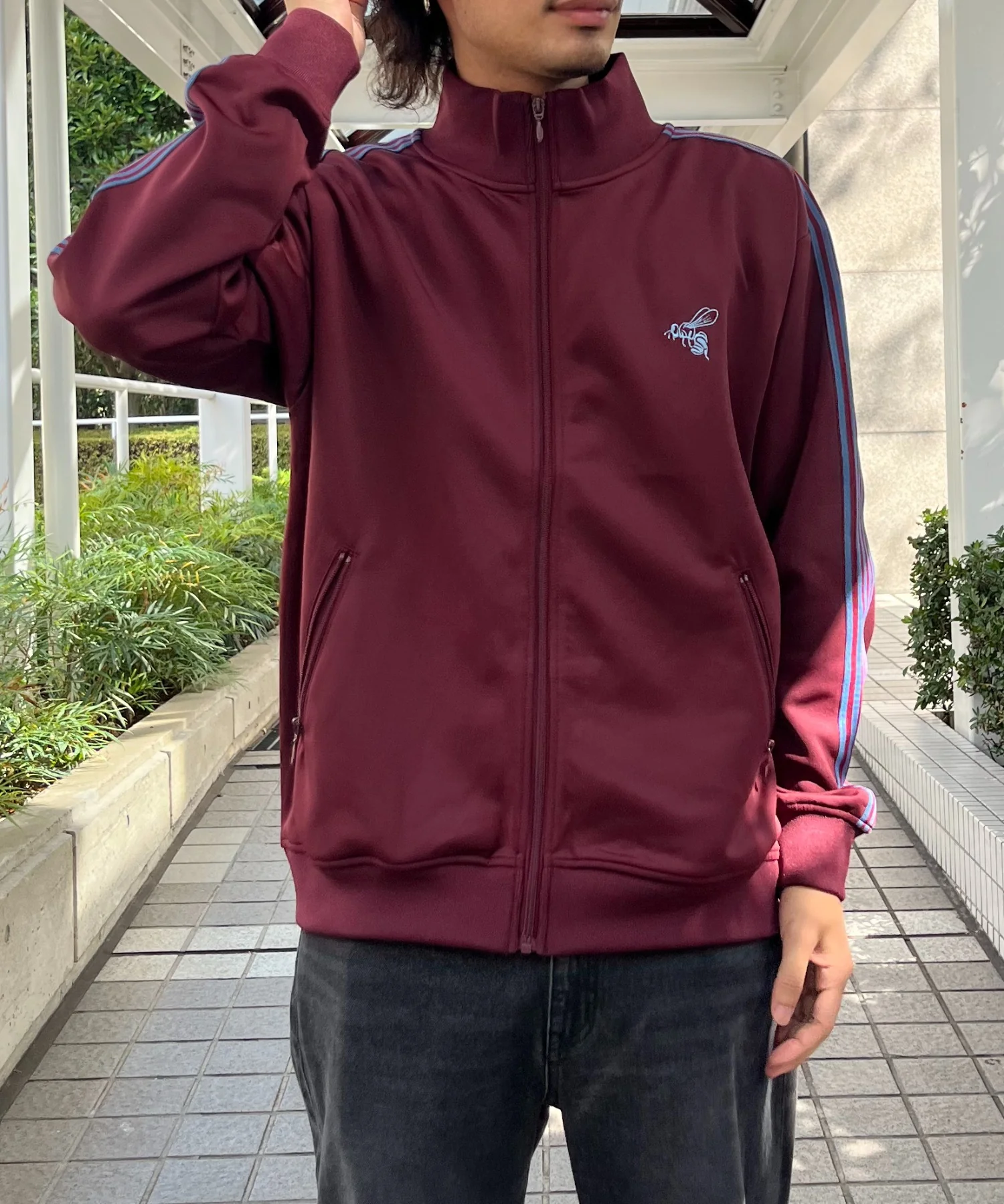 リブ配色サイドライントラックジャケット - Image 8