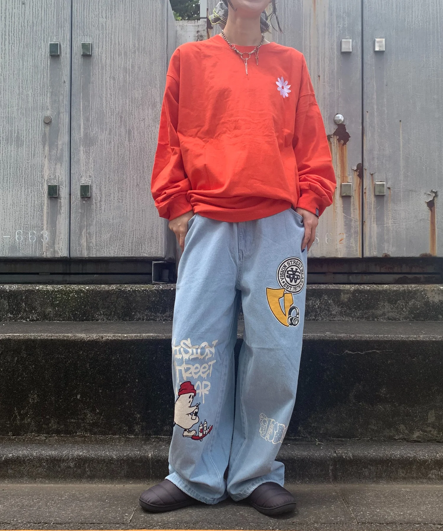 VISION ゴーストプリントデニムパンツ - Image 3