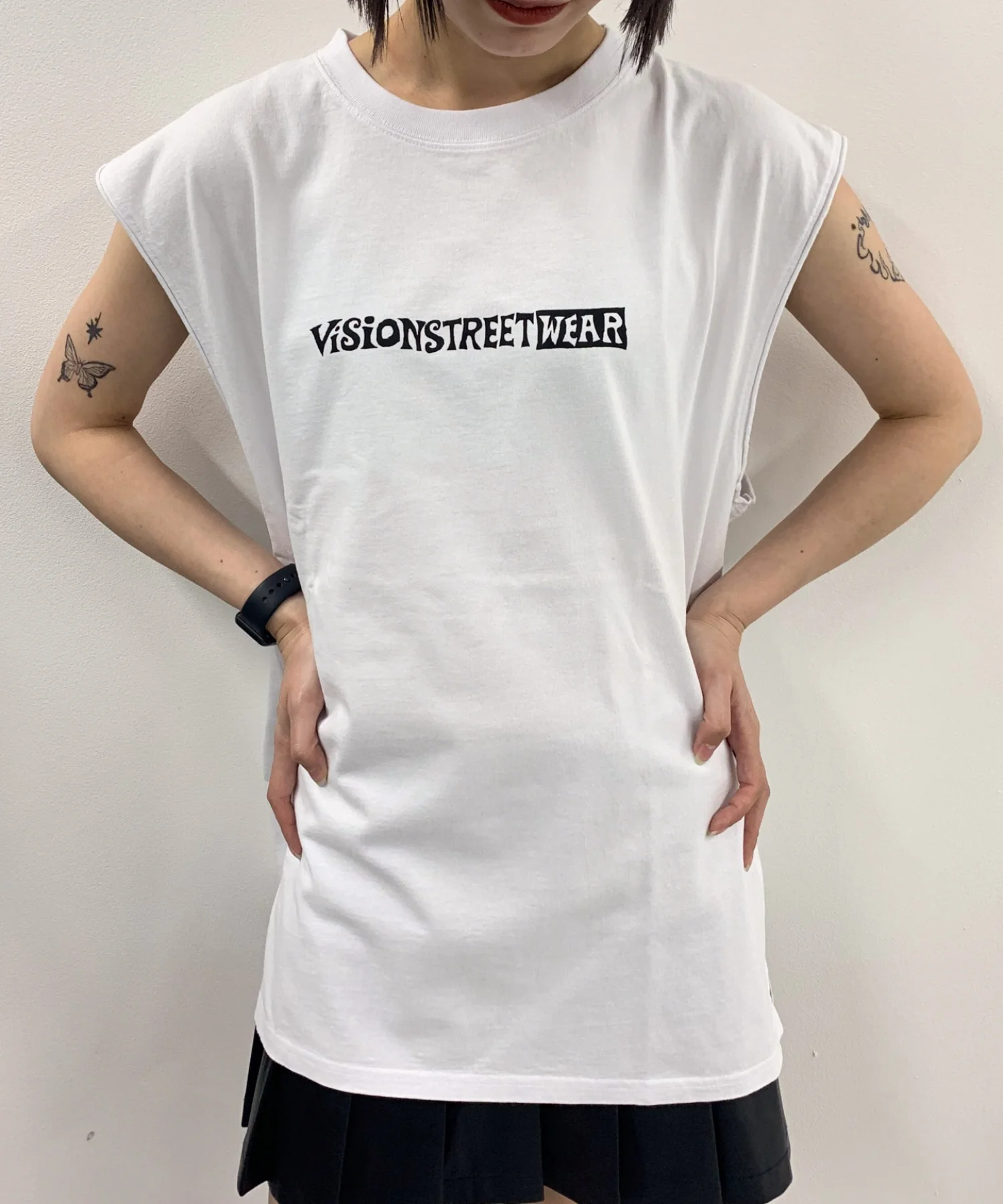 VISIONヴィンテージロゴノースリT - Image 3