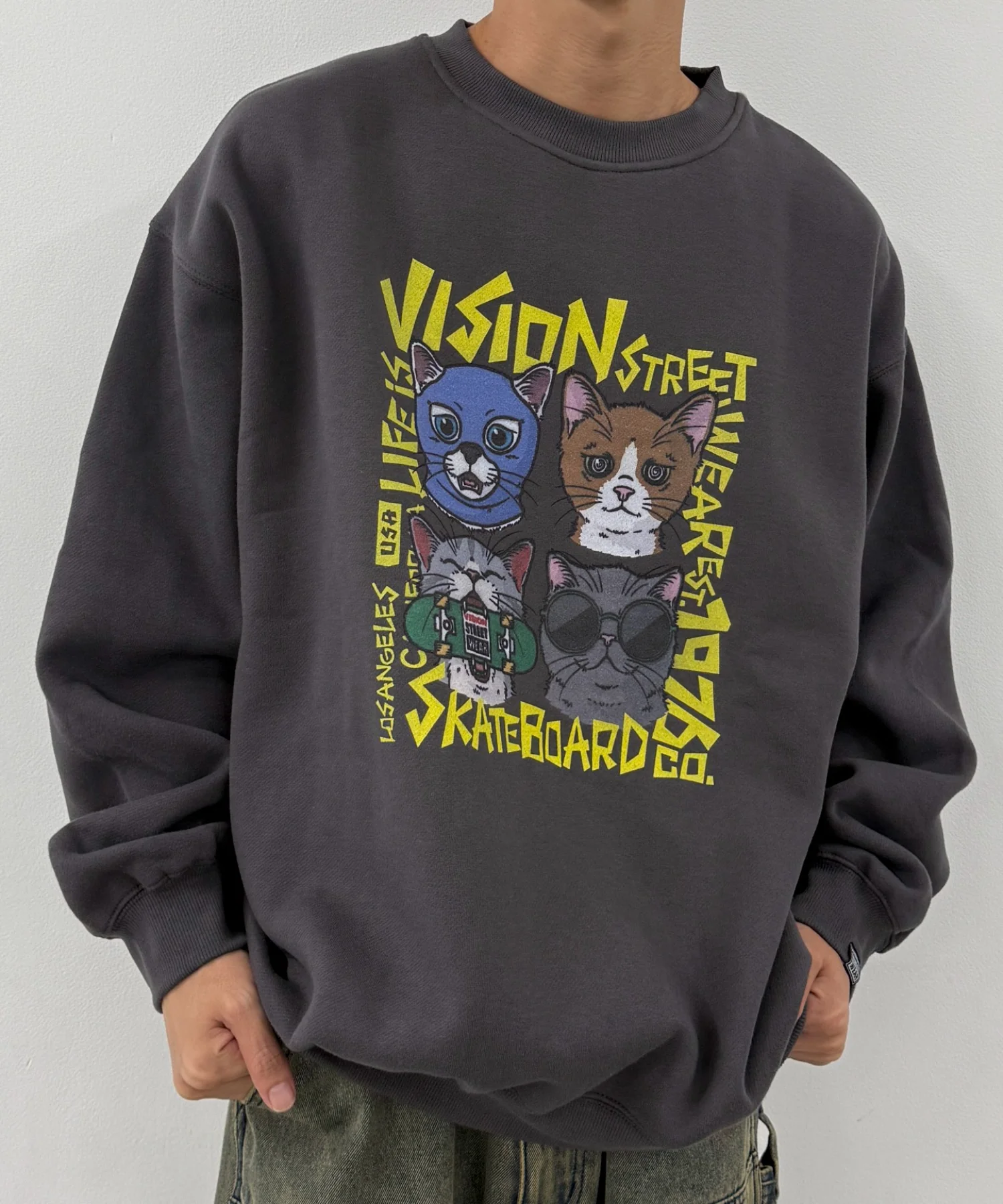 VISION 裏起毛アニマルグラフィックプルオーバー - Image 12