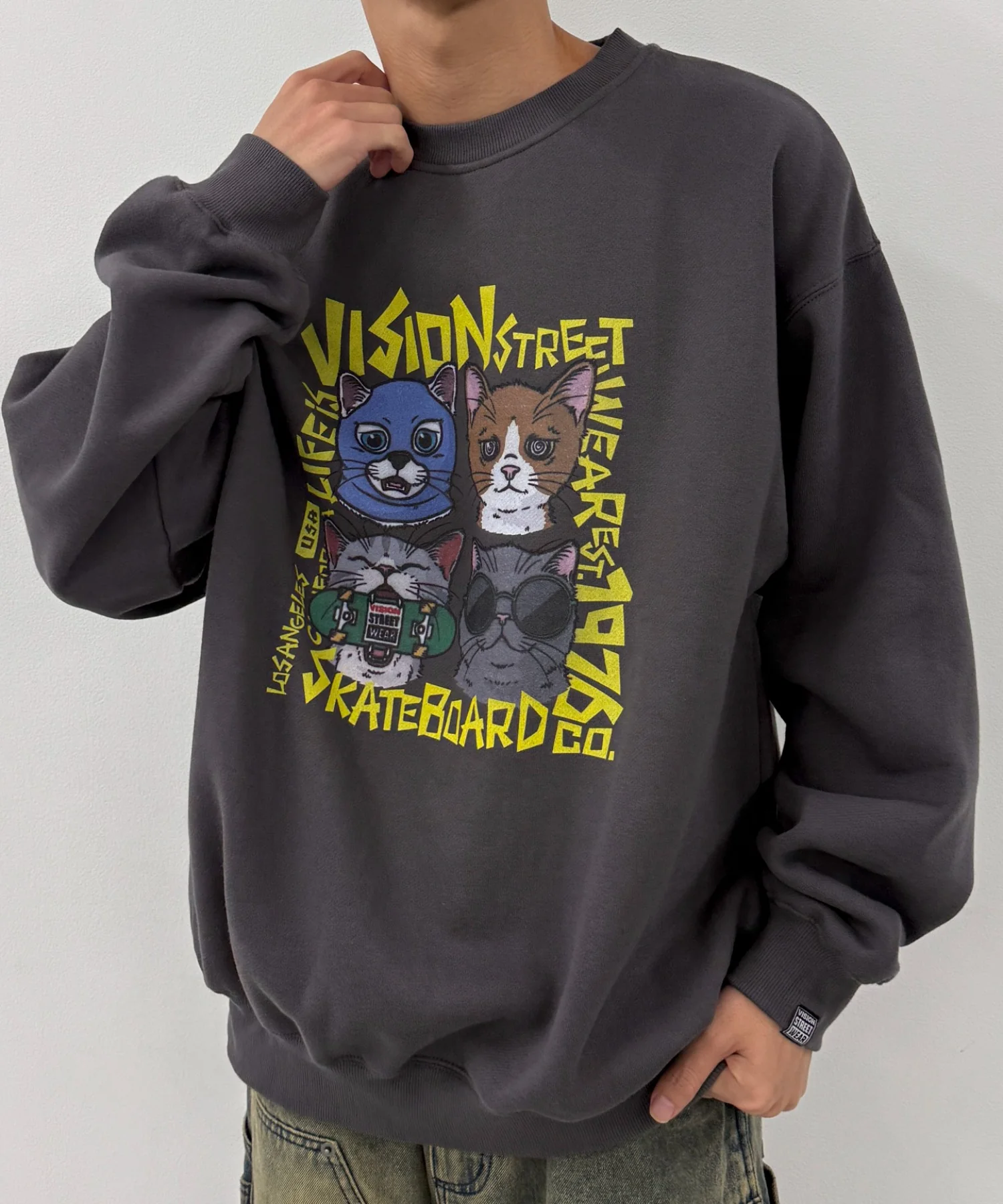 VISION 裏起毛アニマルグラフィックプルオーバー - Image 13