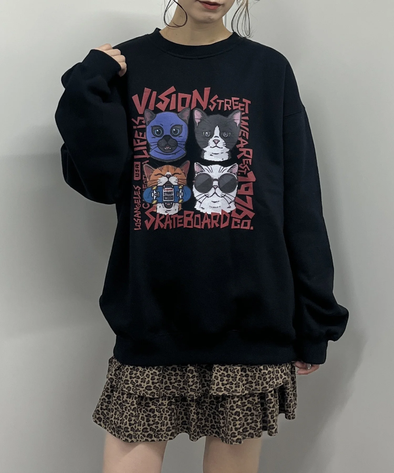 VISION 裏起毛アニマルグラフィックプルオーバー - Image 8
