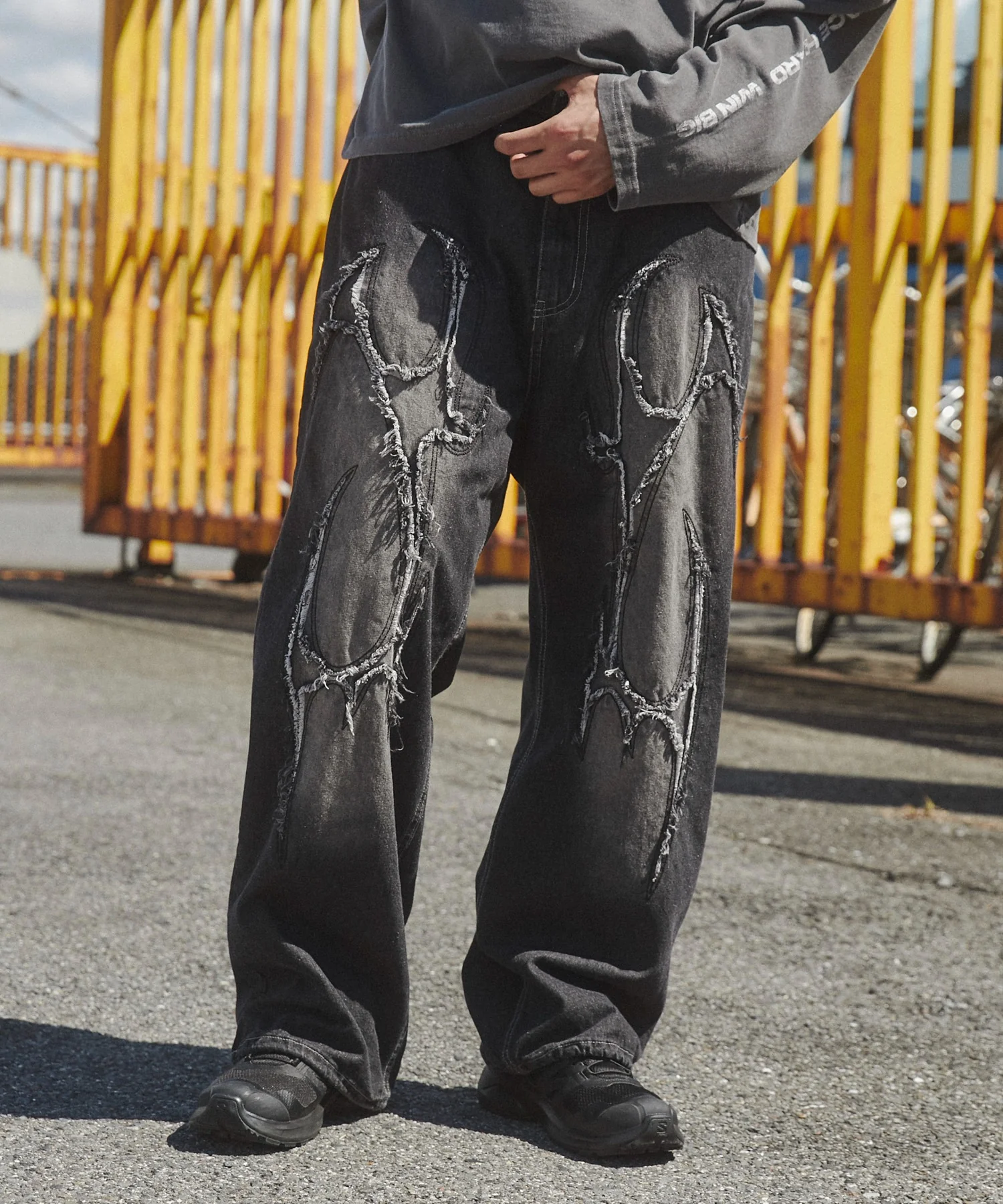 トライバルフリンジデニムパンツ - Image 8