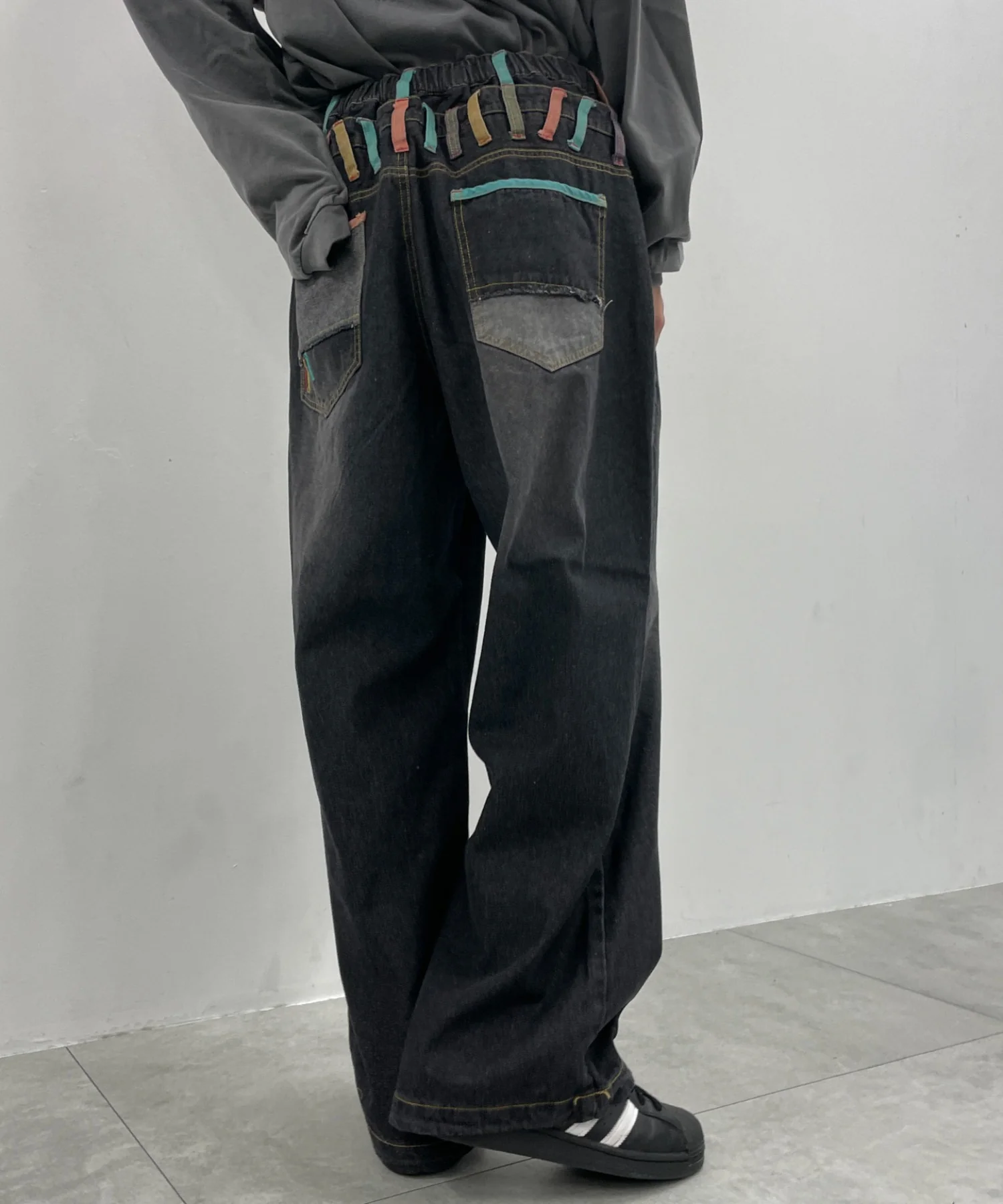 ダブルウエストバギーデニムパンツ - Image 5