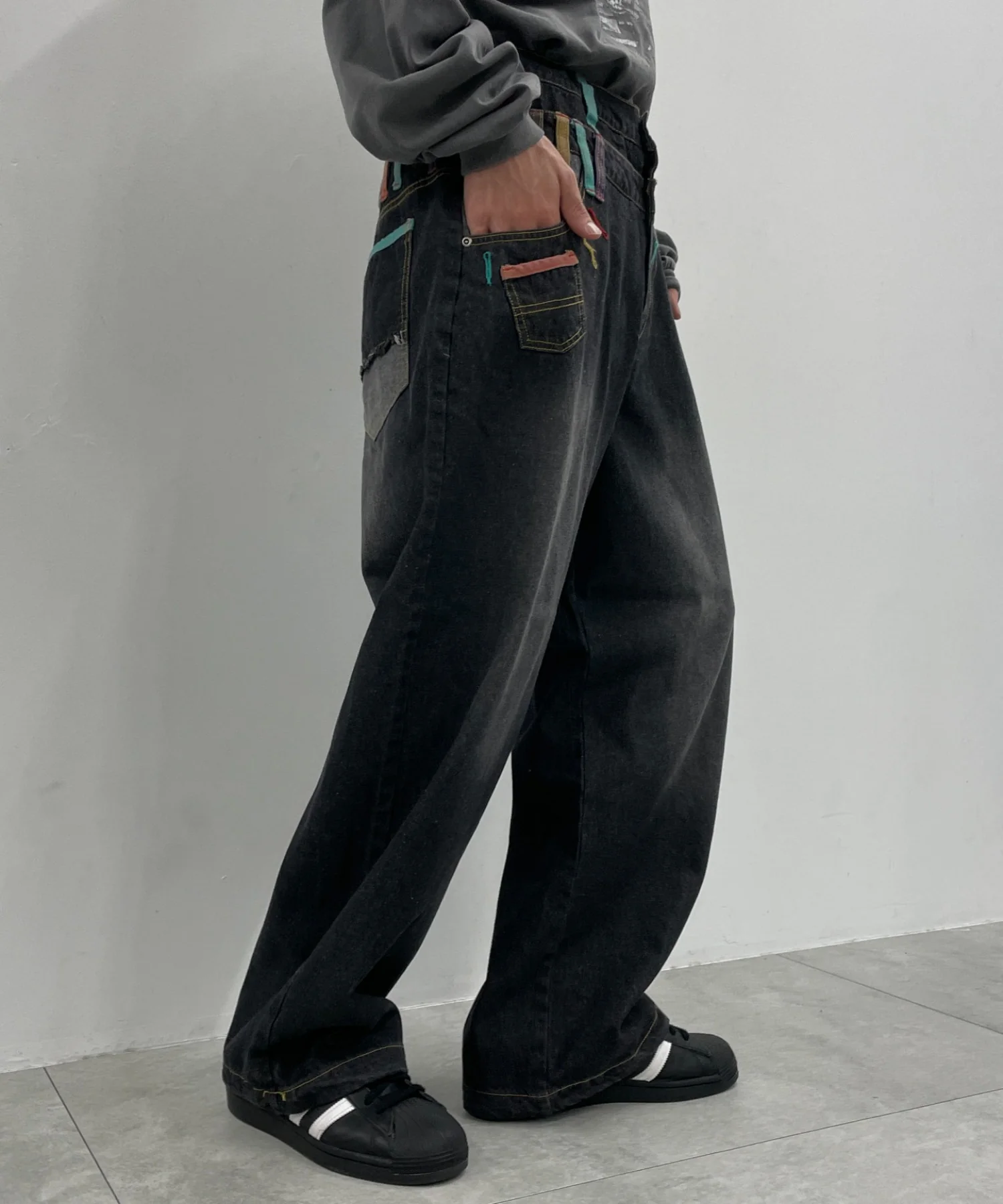 ダブルウエストバギーデニムパンツ - Image 6