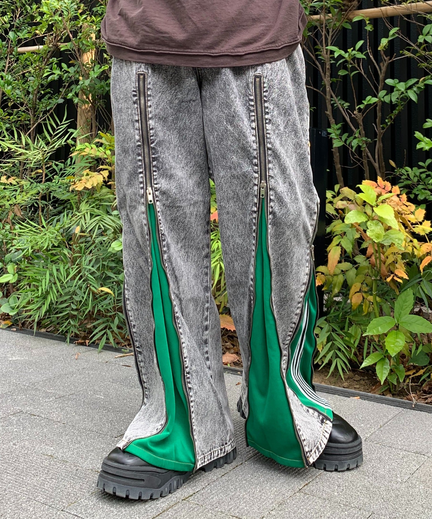 ジャージドッキングZIPデニムパンツ - Image 3