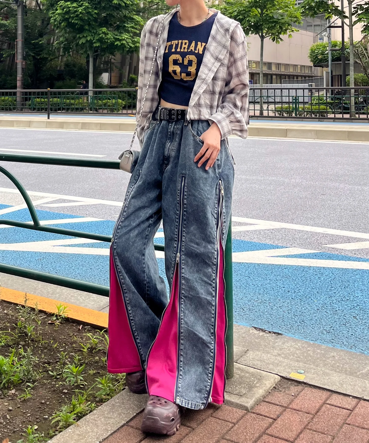 ジャージドッキングZIPデニムパンツ - Image 4