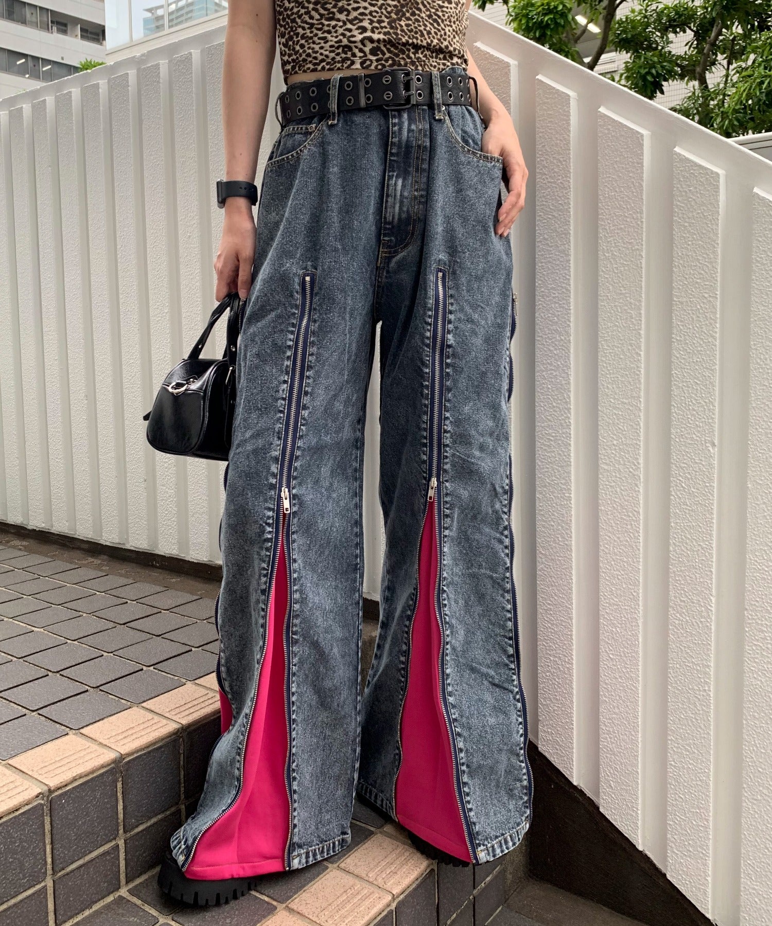 ジャージドッキングZIPデニムパンツ - Image 6