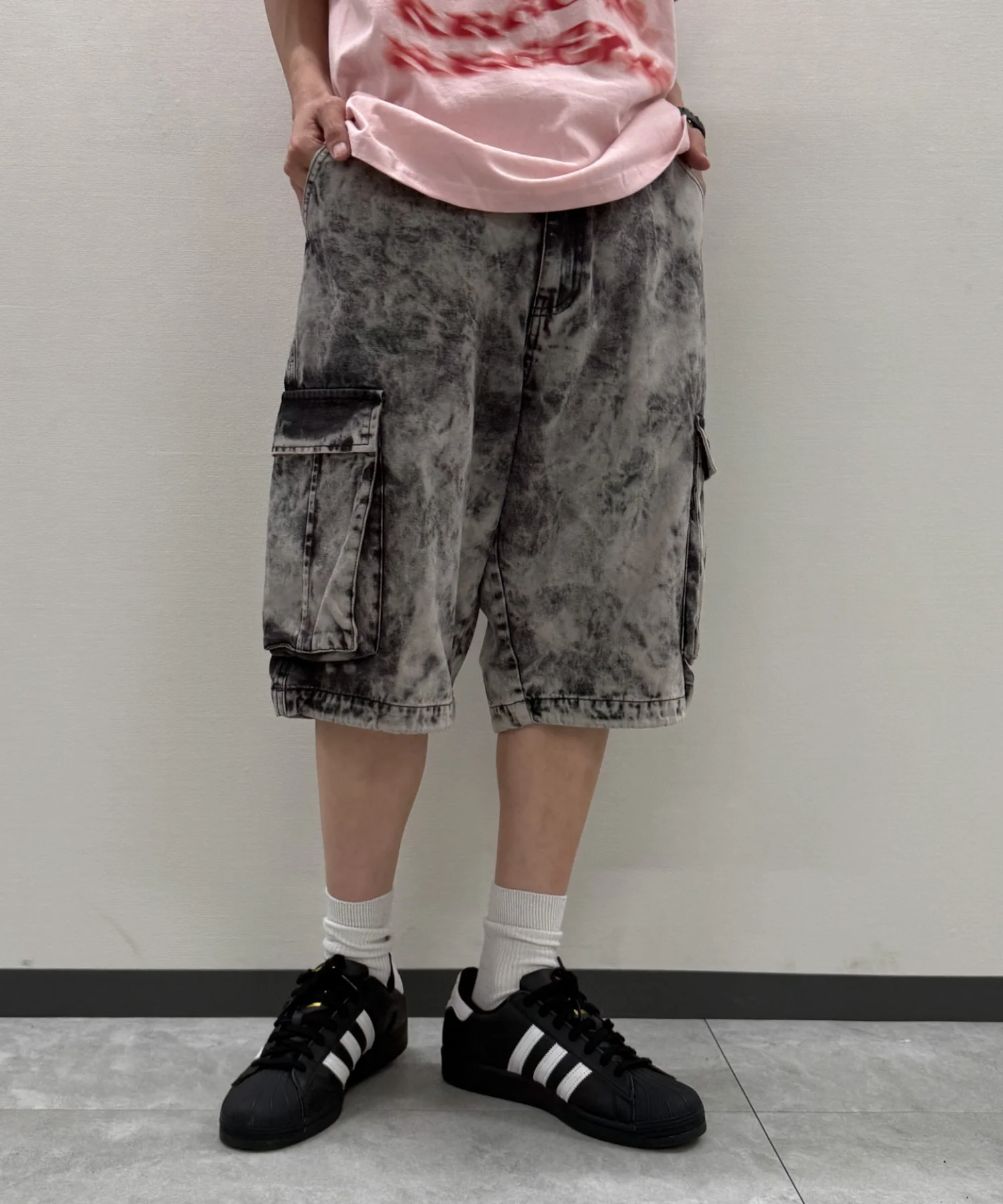 ブリーチケミカル加工カーゴショーツ - Image 2