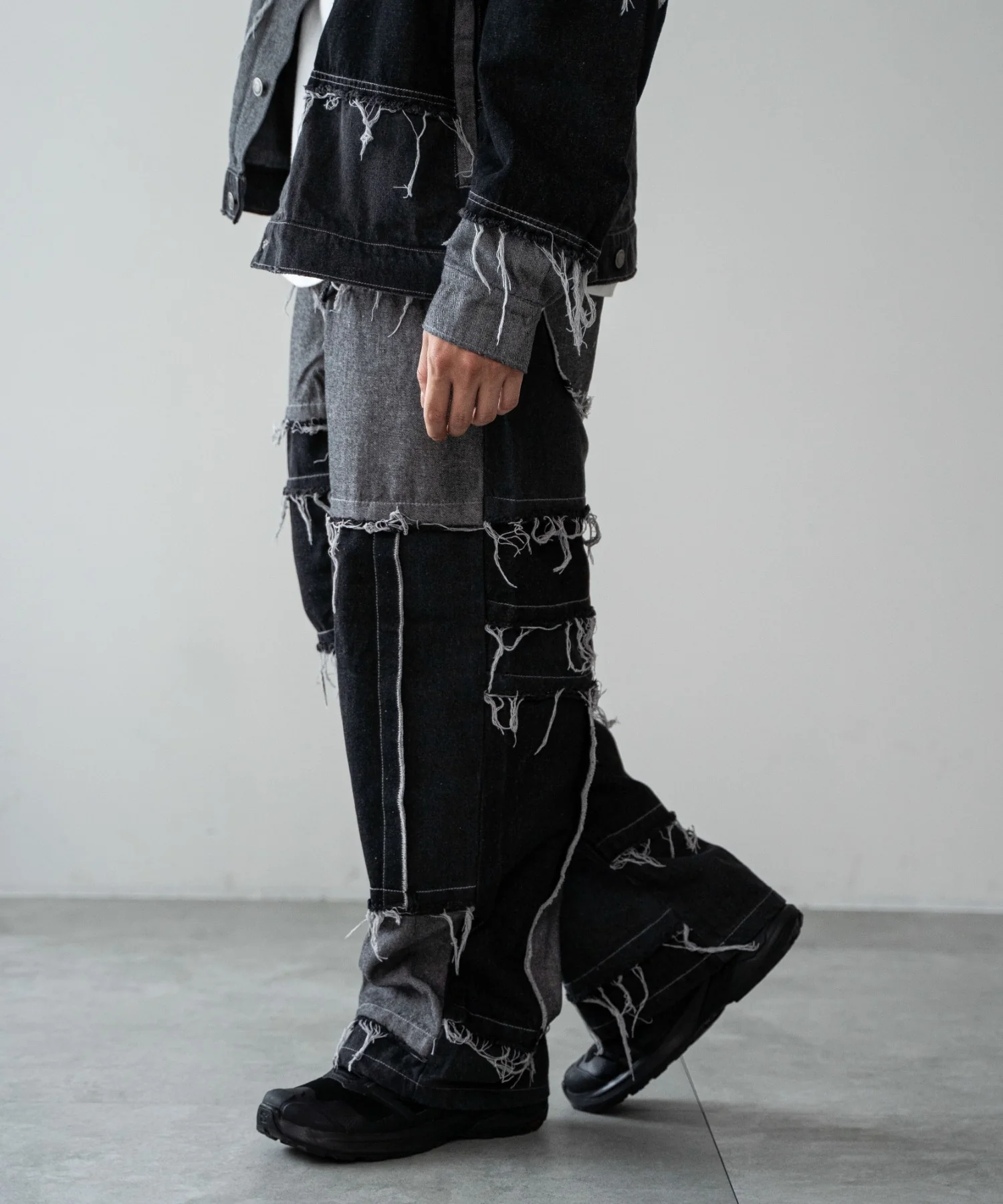 ワイドクレイジーパターンデニムパンツ - Image 4