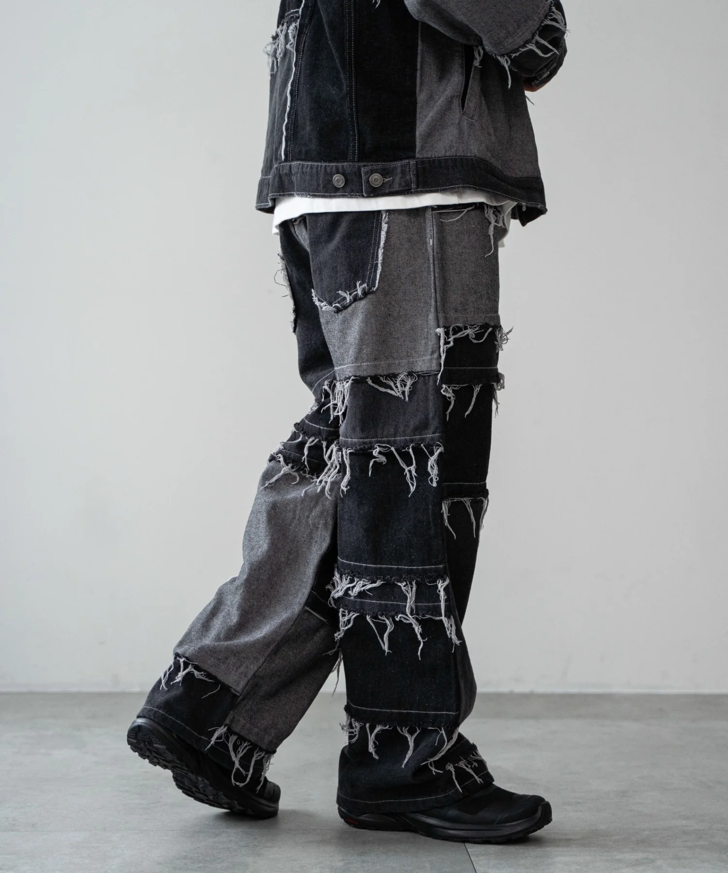 ワイドクレイジーパターンデニムパンツ - Image 6