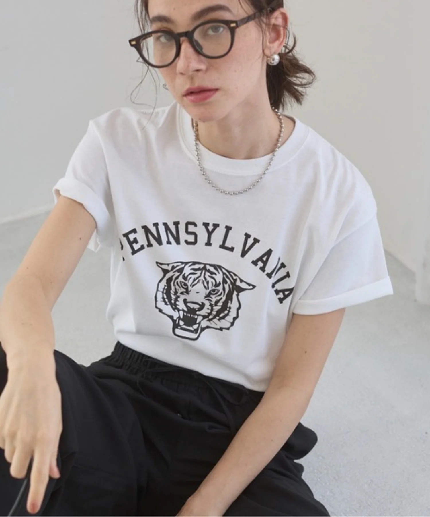 カレッジロゴプリントTee - Image 16