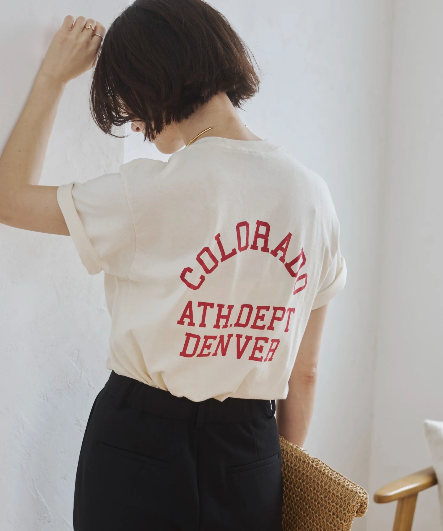 カレッジロゴプリントTee - Image 27