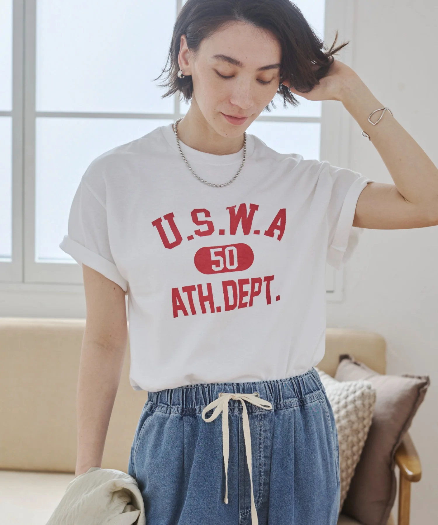カレッジロゴプリントTee - Image 34