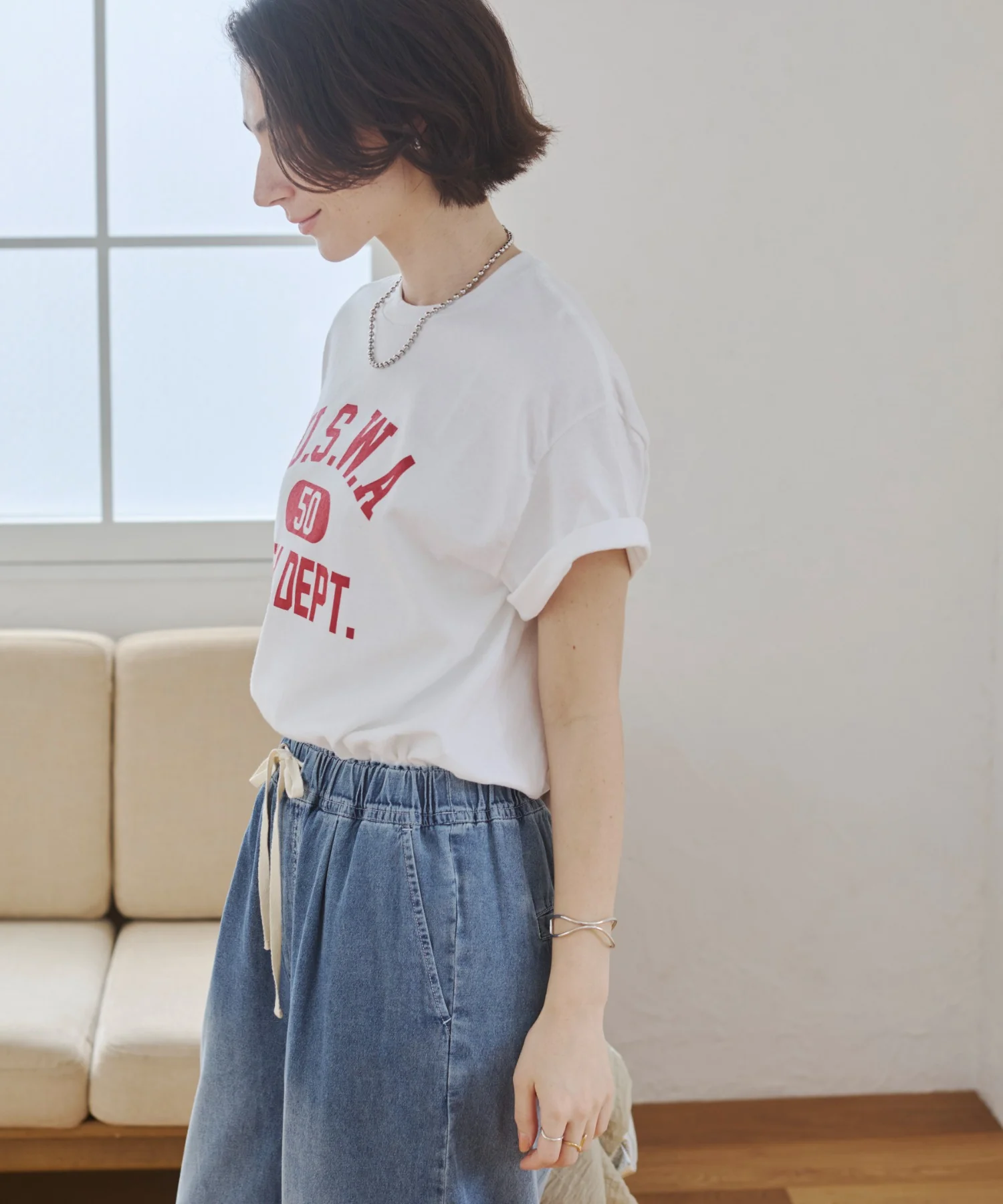 カレッジロゴプリントTee - Image 35
