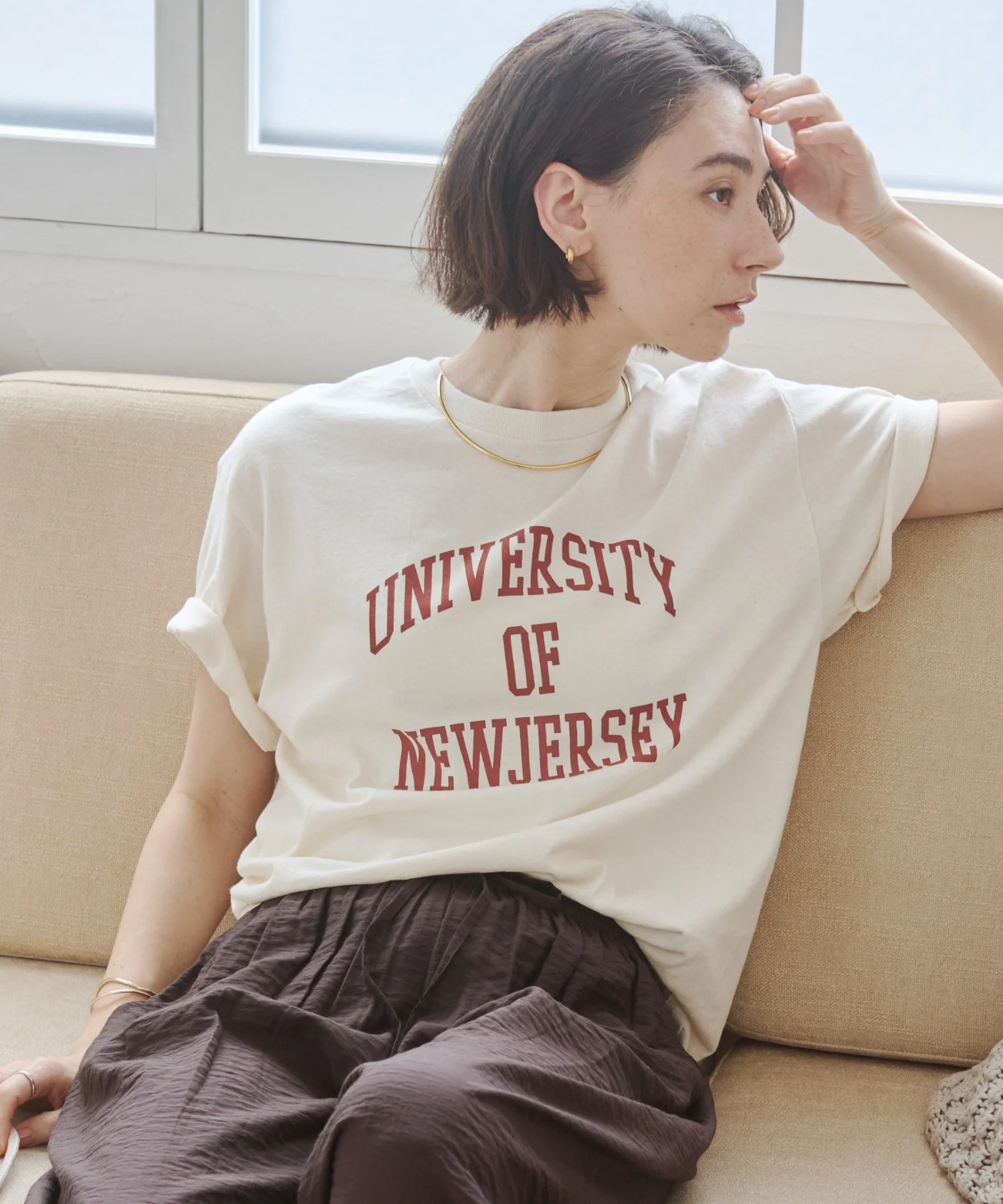 カレッジロゴプリントTee - Image 5