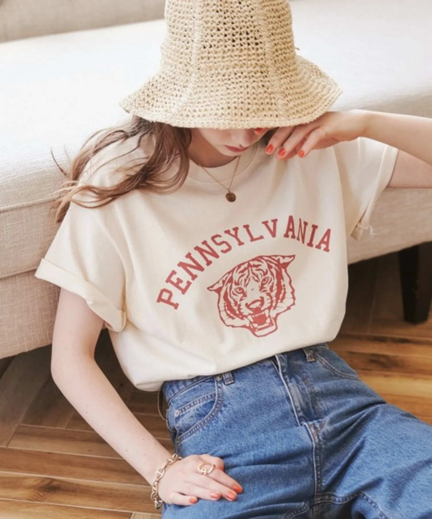 カレッジロゴプリントTee - Image 6