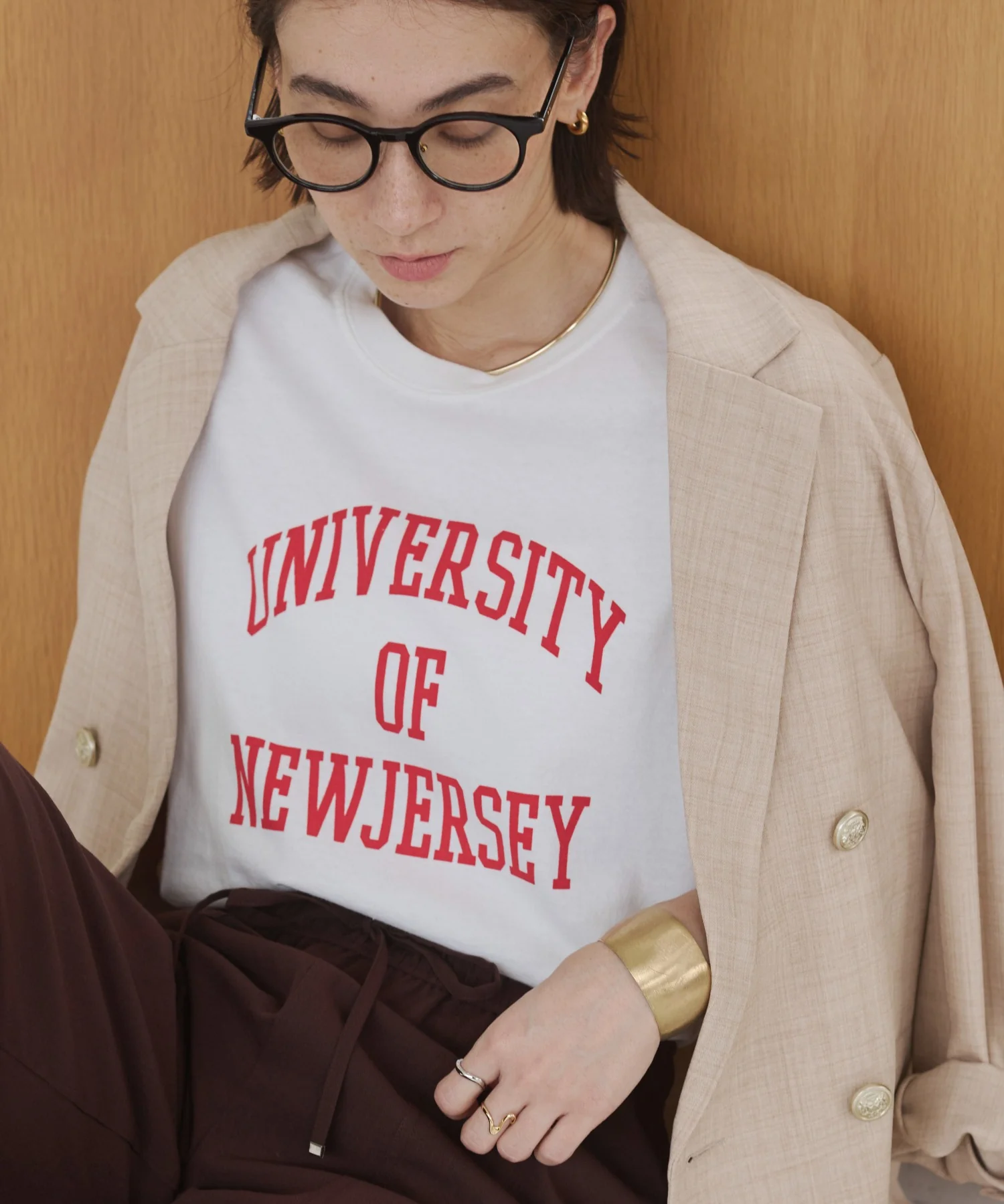 カレッジロゴプリントTee - Image 7