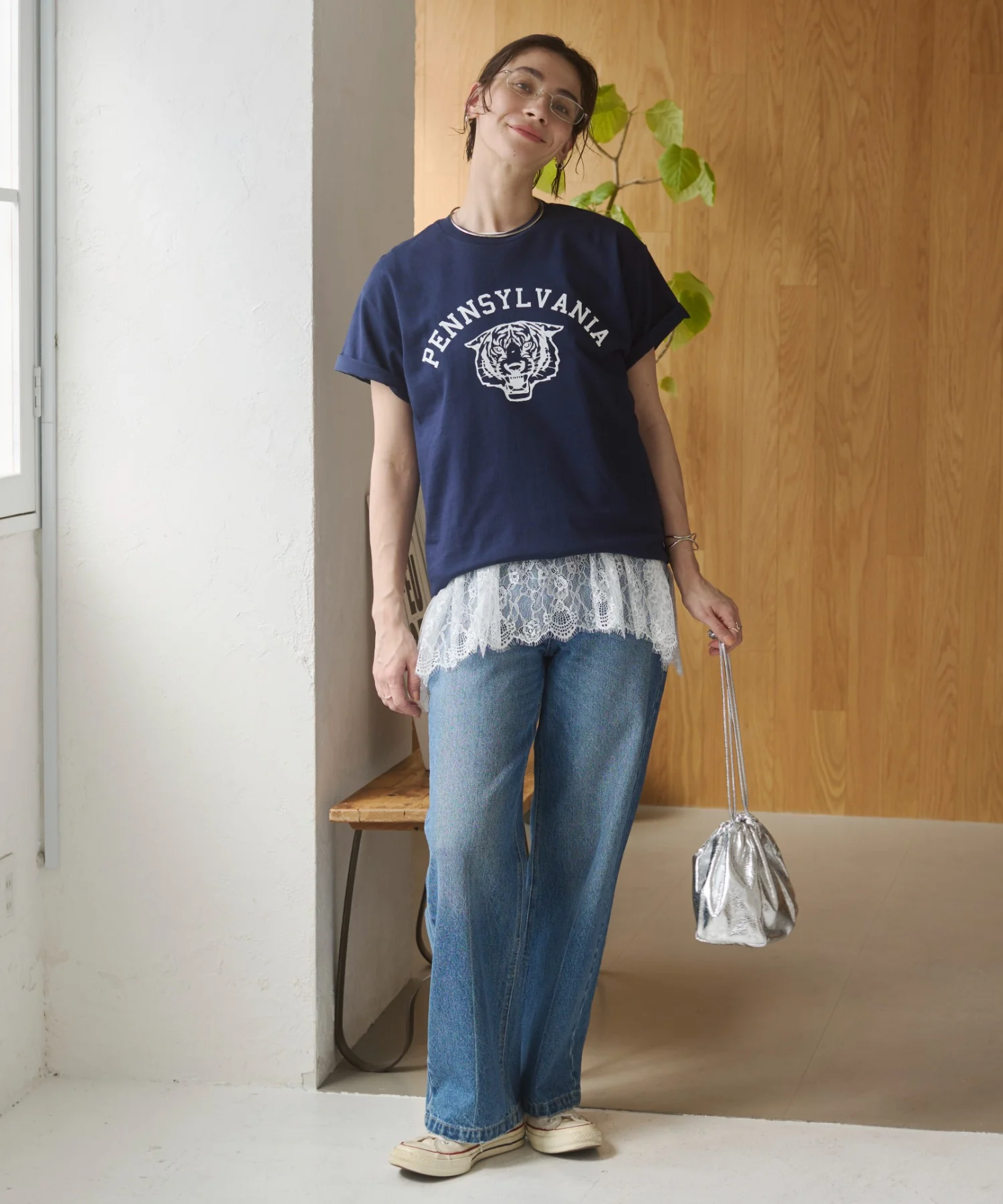 カレッジロゴプリントTee - Image 75