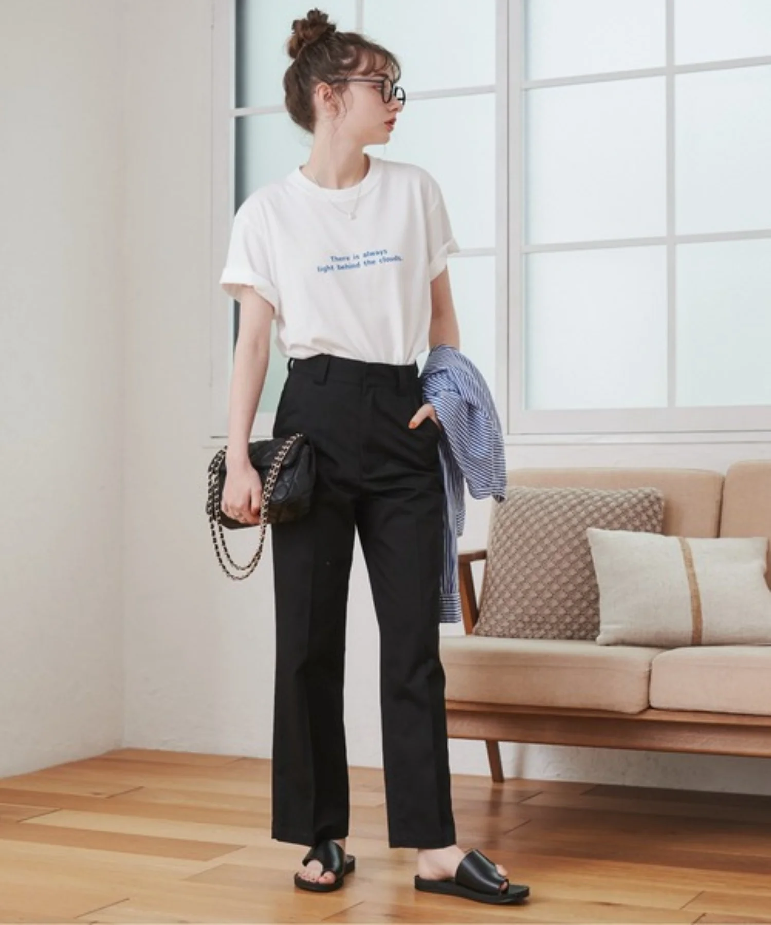 センタープレスハイウエストワークパンツ - Image 2