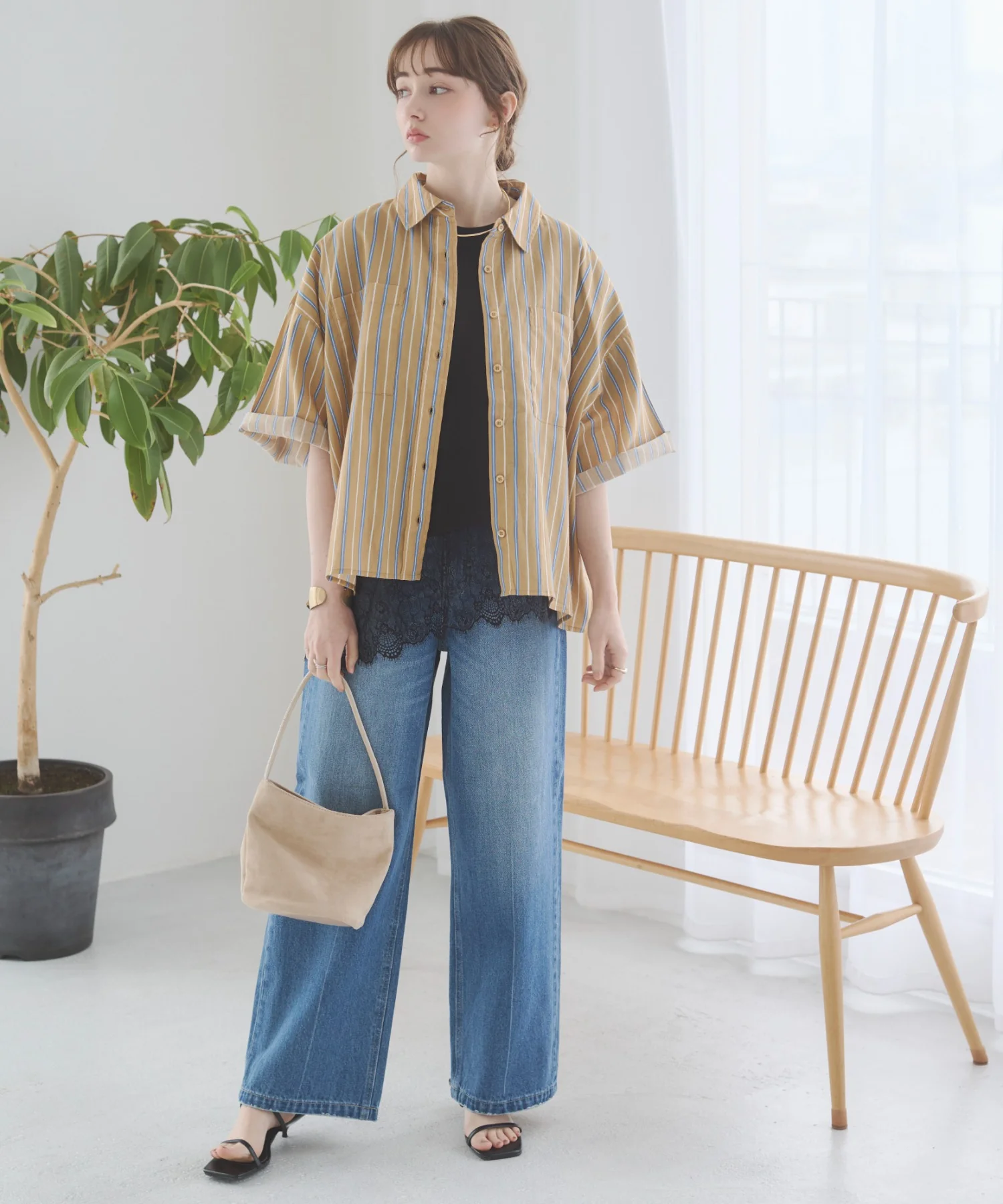 キャンブリックボイルオーバー半袖シャツ - Image 16