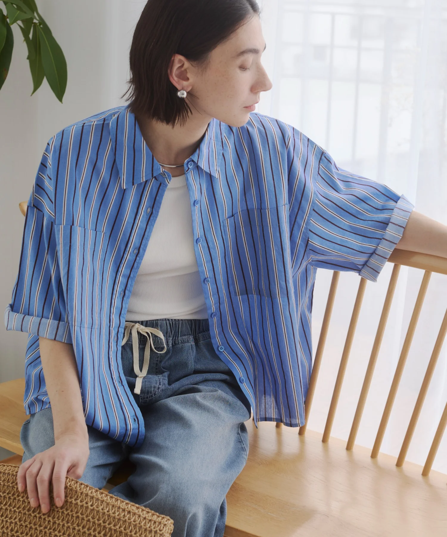 キャンブリックボイルオーバー半袖シャツ - Image 33