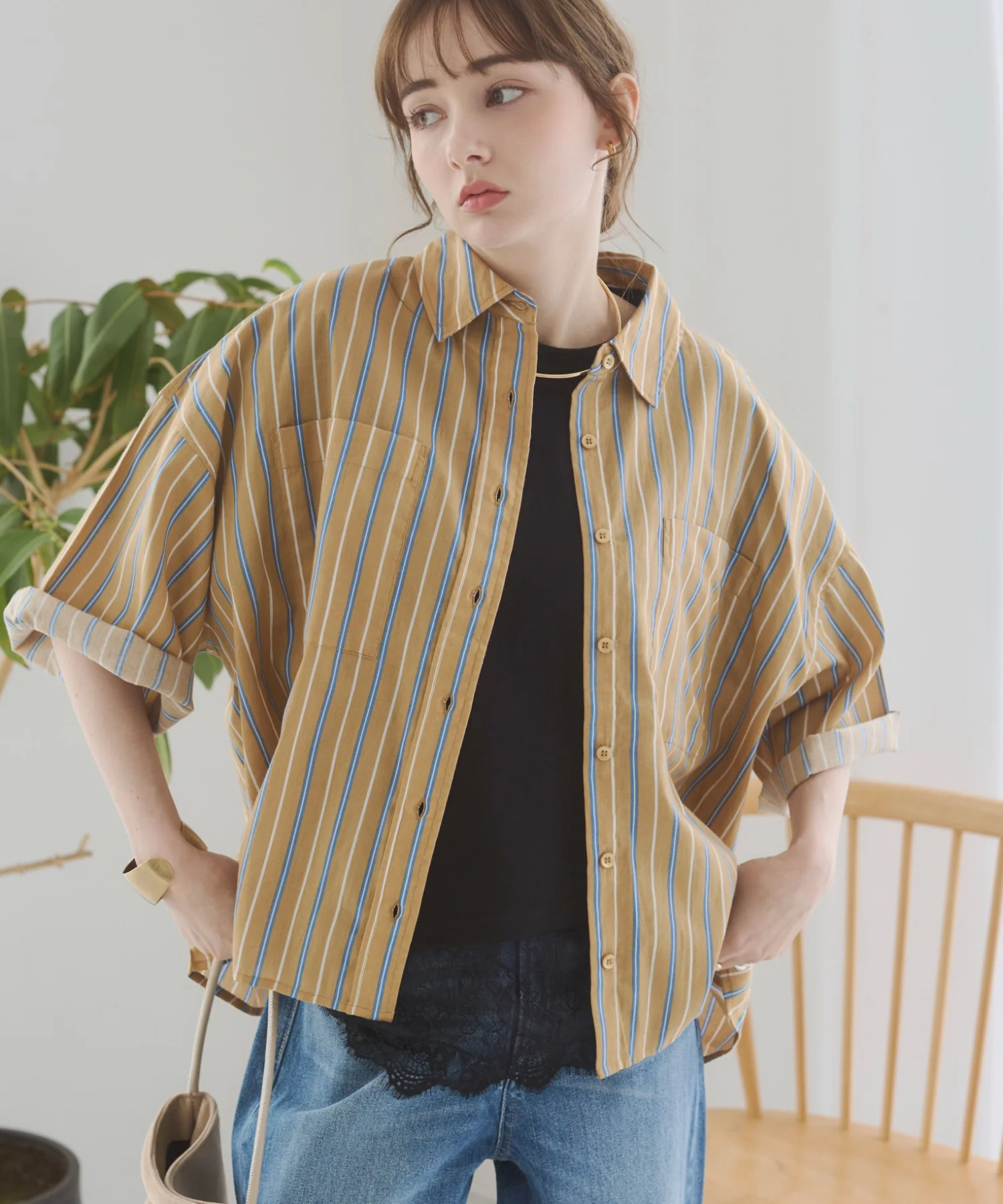 キャンブリックボイルオーバー半袖シャツ - Image 37