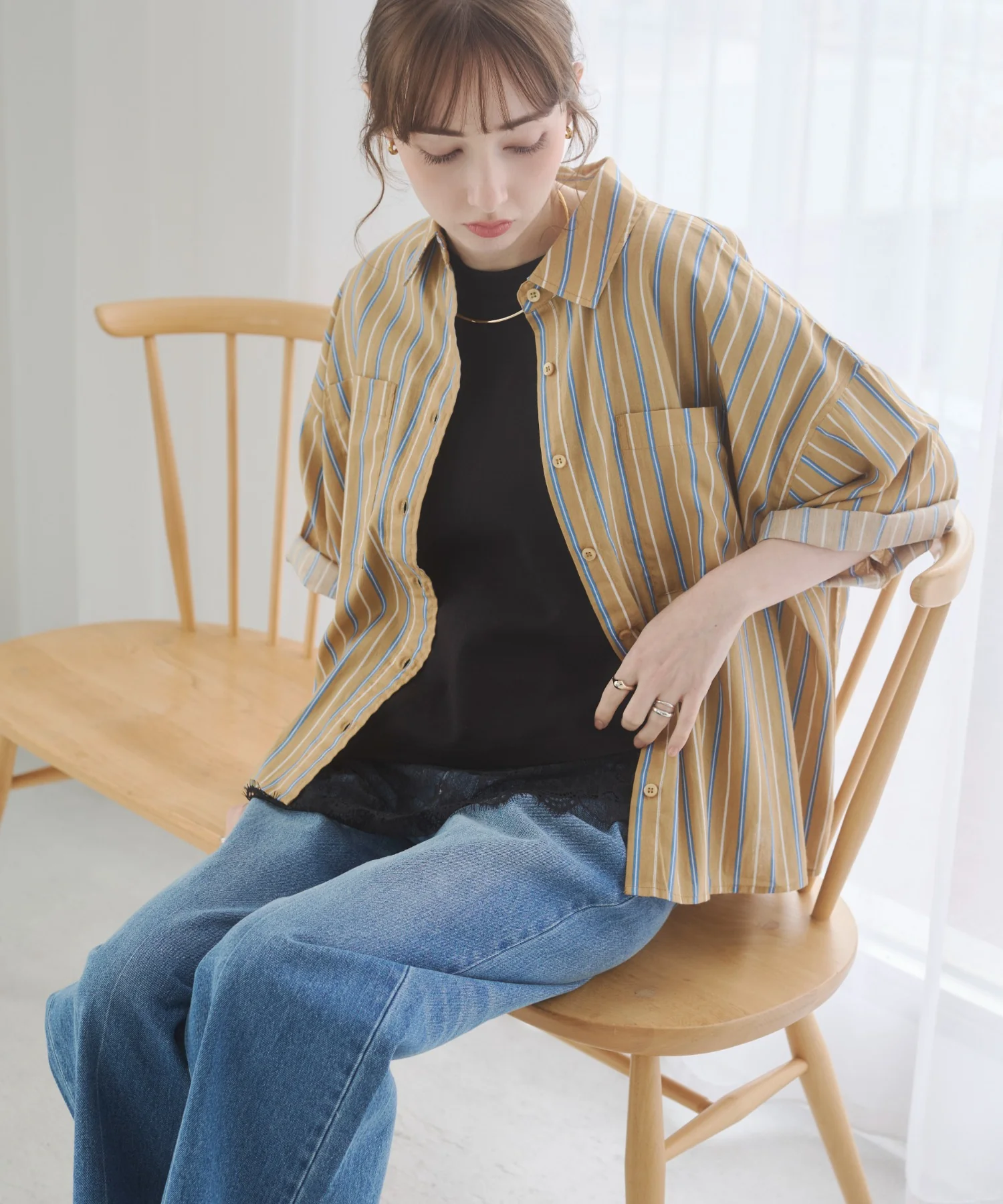 キャンブリックボイルオーバー半袖シャツ - Image 38