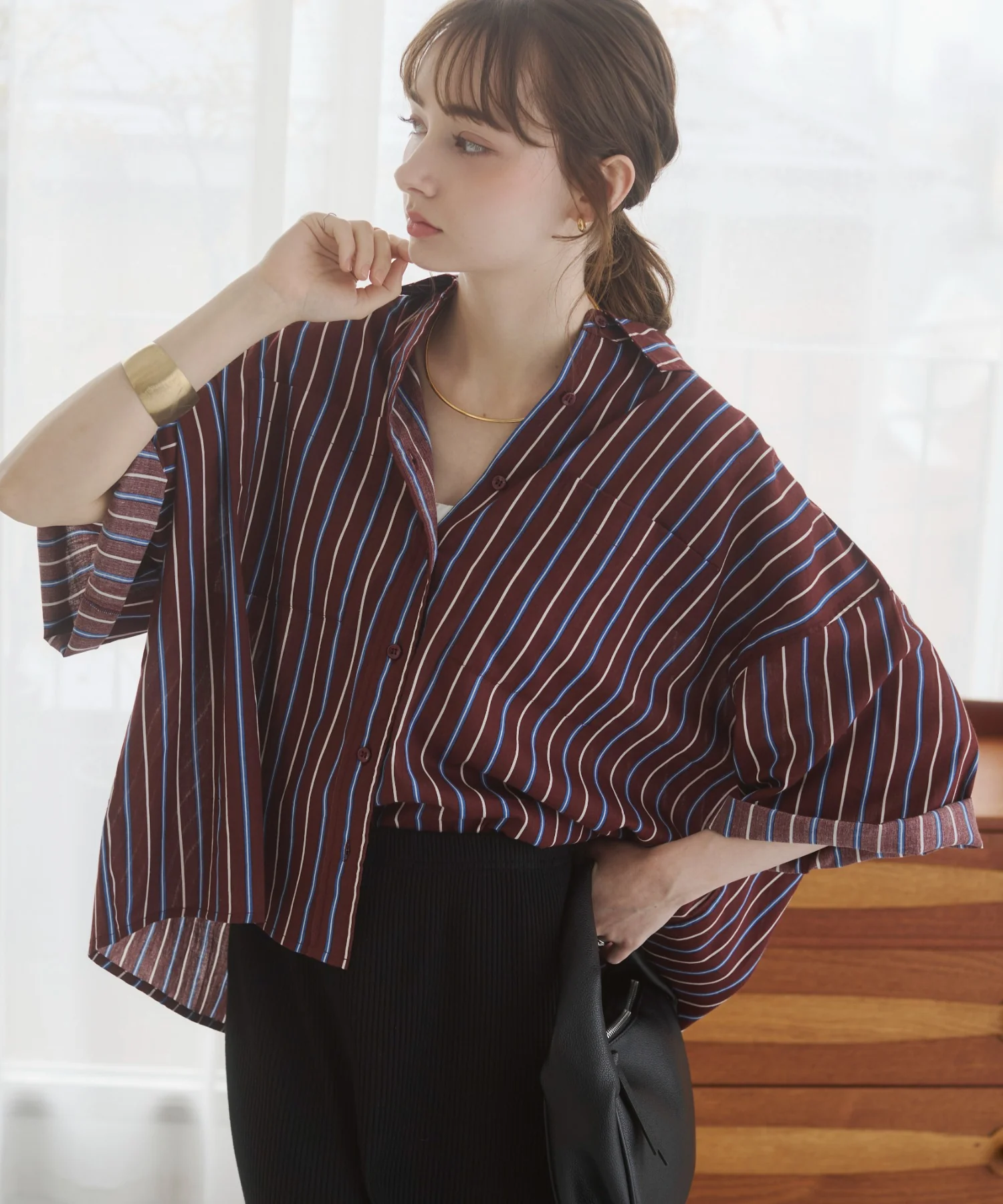 キャンブリックボイルオーバー半袖シャツ - Image 51