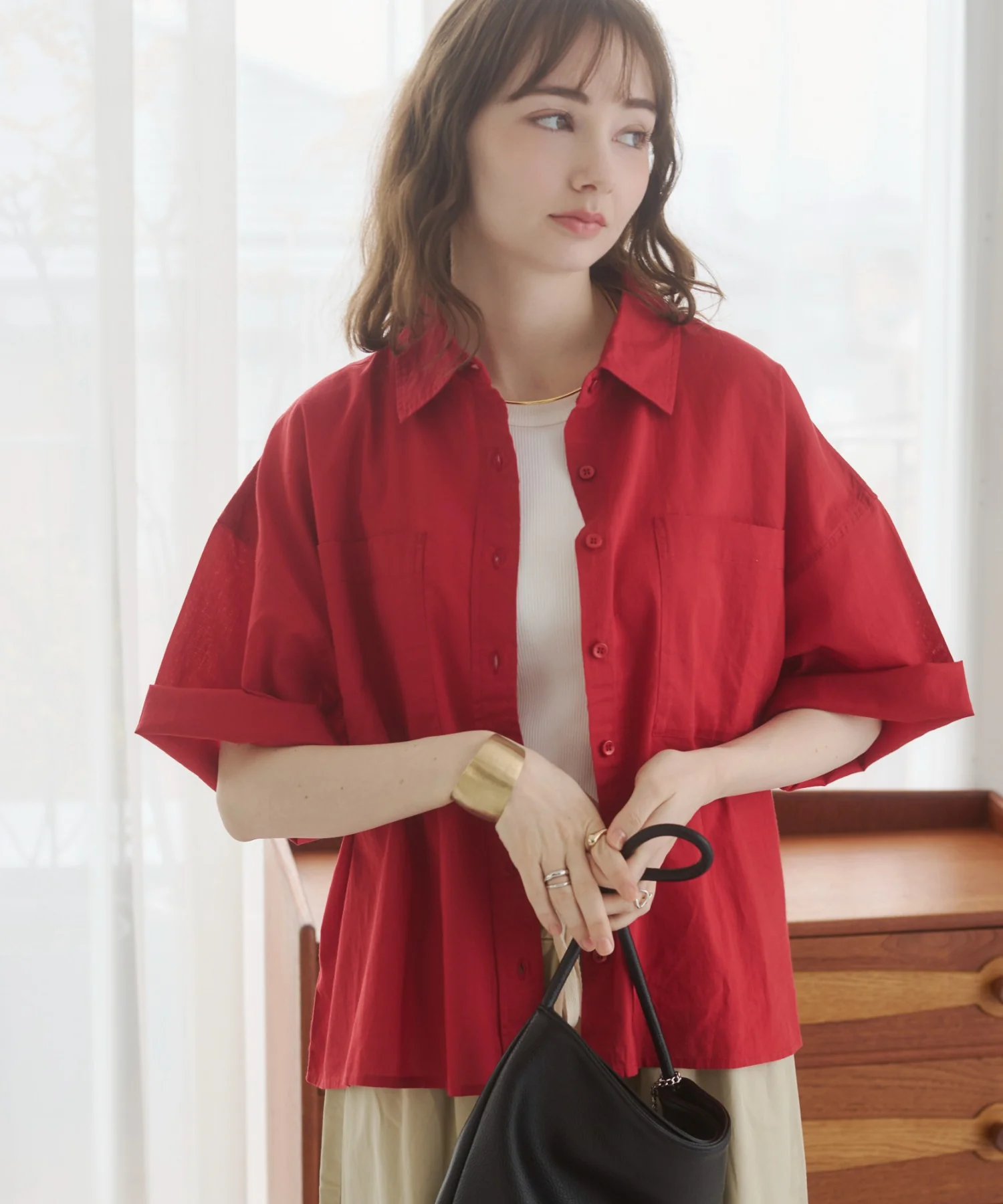 キャンブリックボイルオーバー半袖シャツ - Image 53