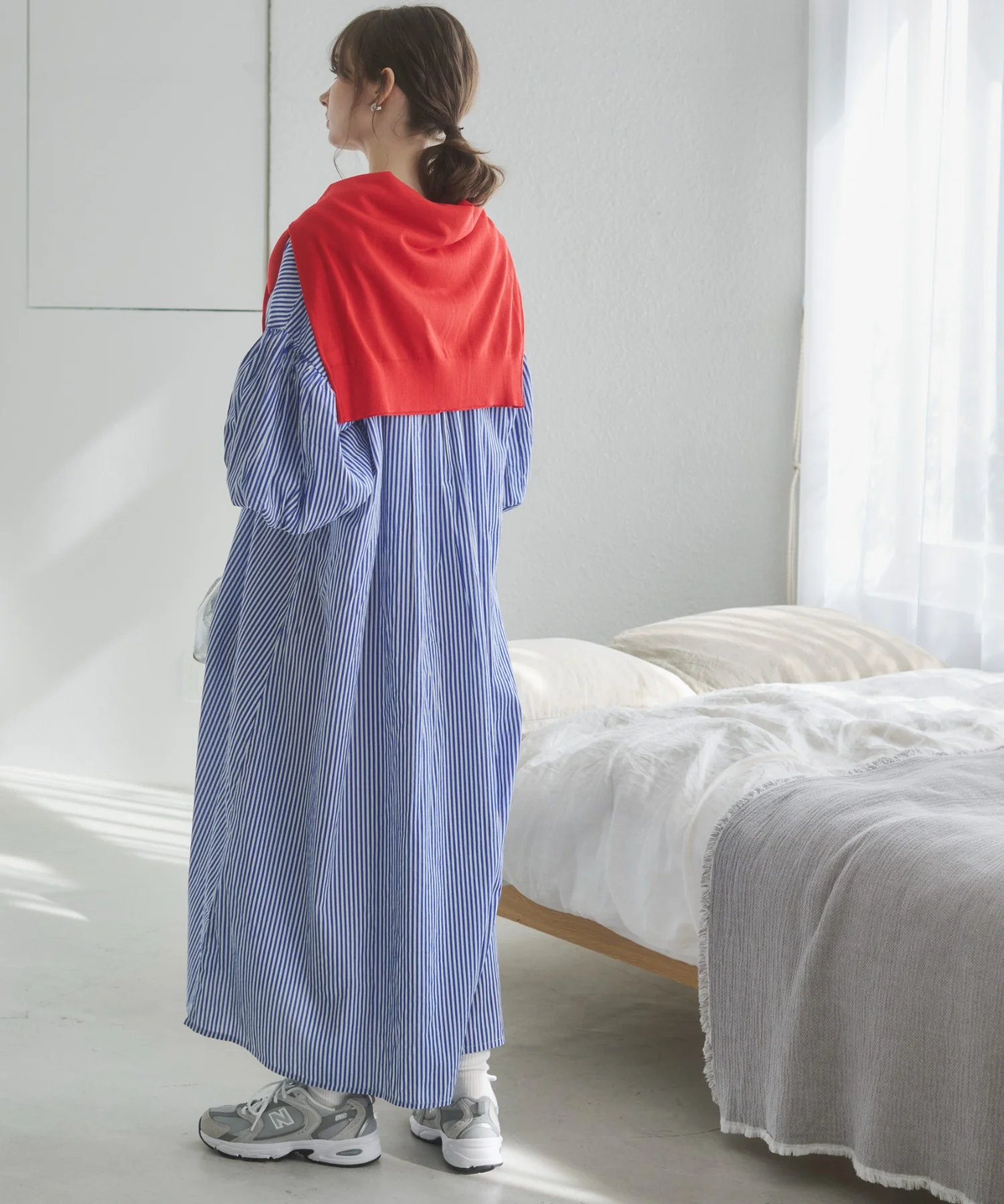 ギャザースリーブシャツワンピース - Image 13