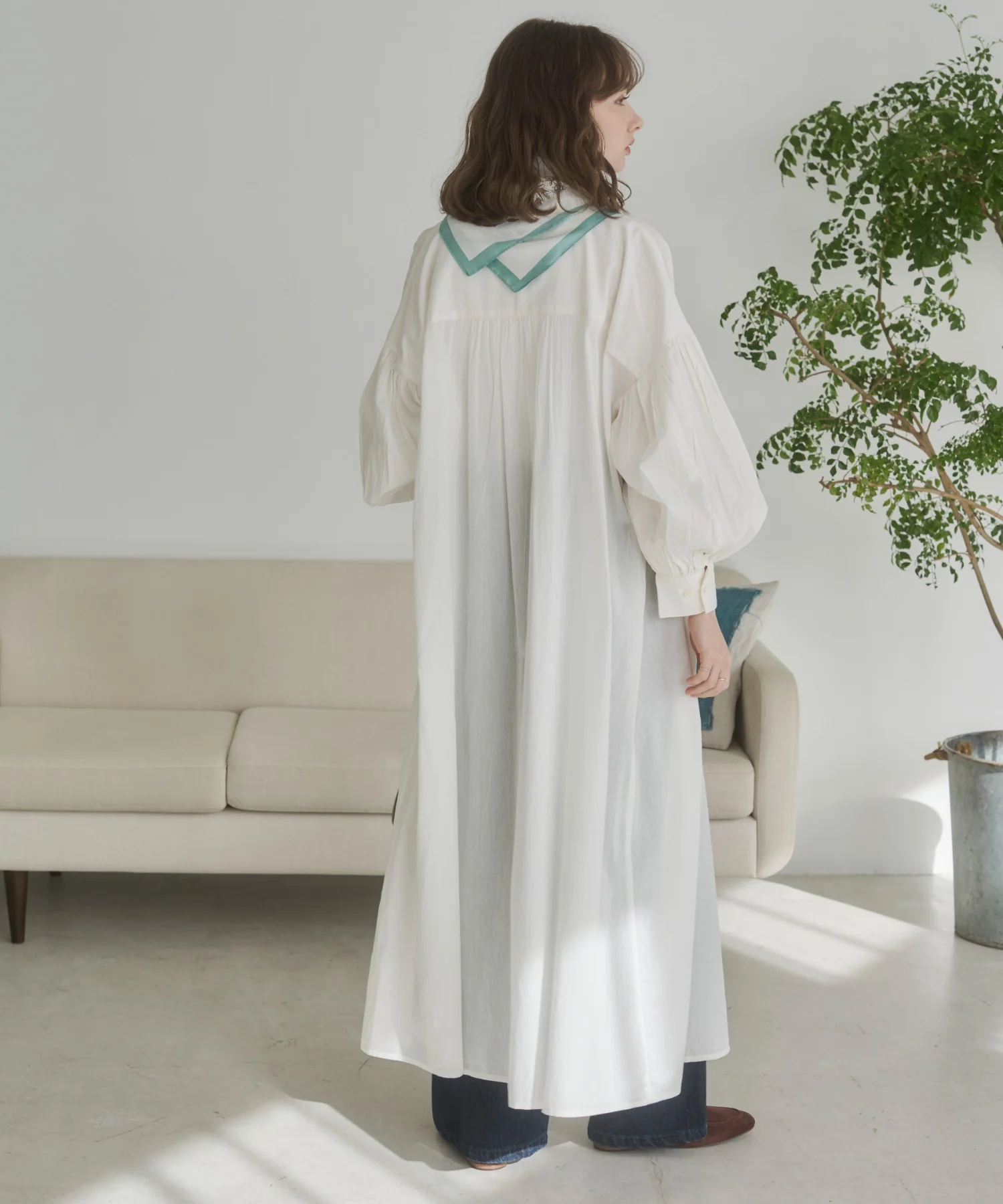ギャザースリーブシャツワンピース - Image 23