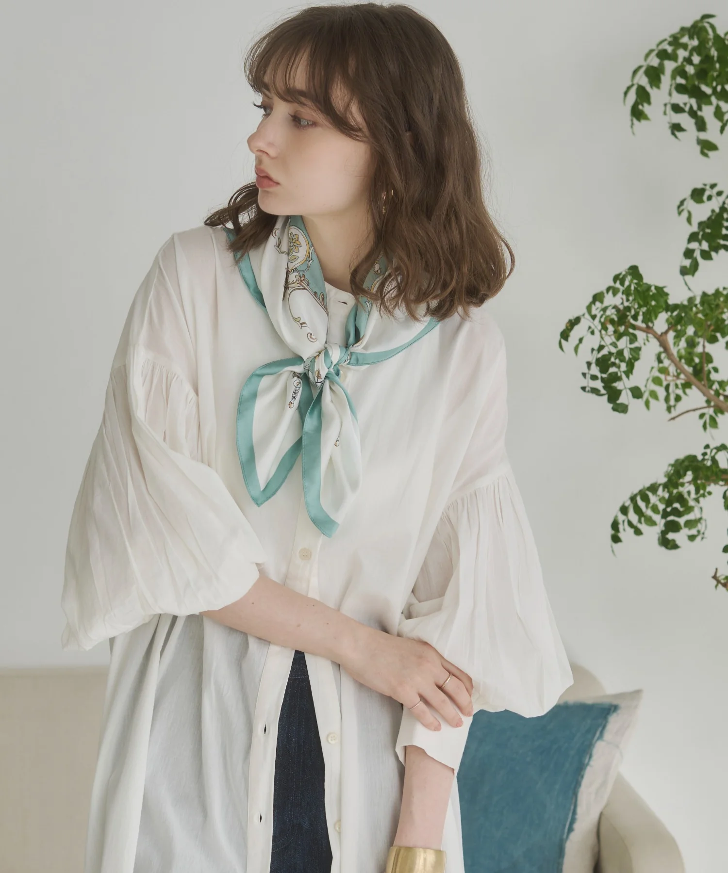 ギャザースリーブシャツワンピース - Image 25