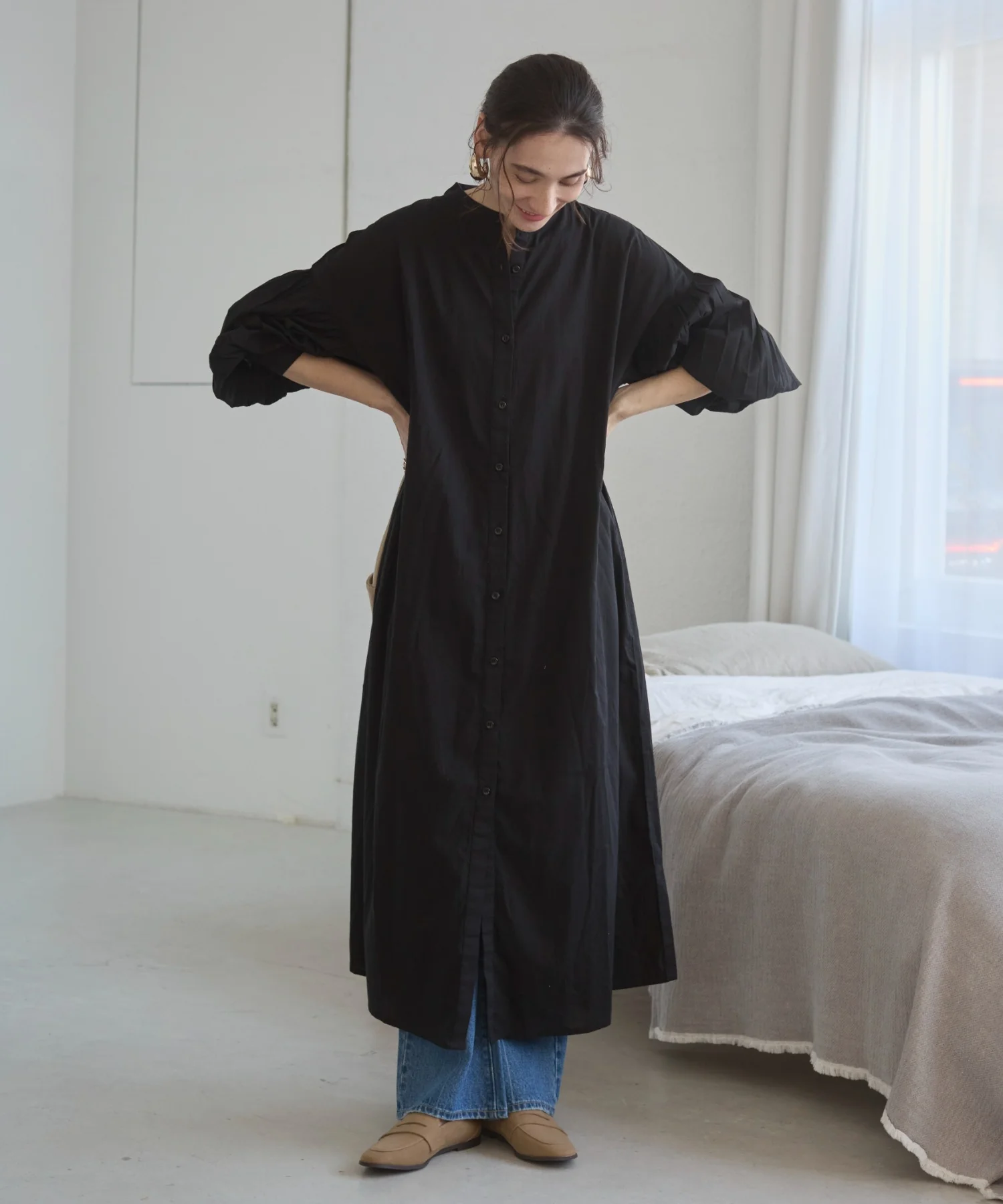 ギャザースリーブシャツワンピース - Image 29