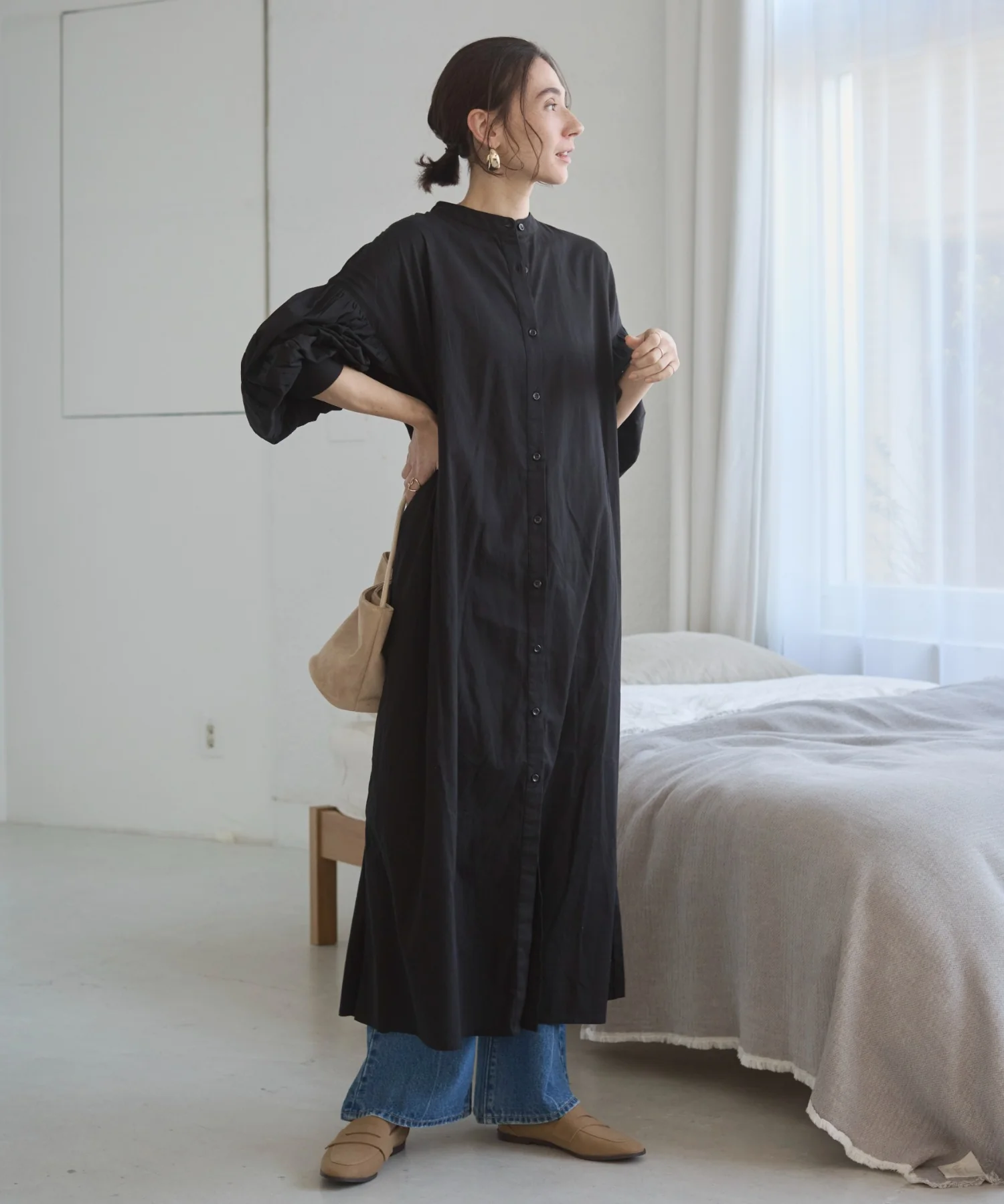 ギャザースリーブシャツワンピース - Image 31