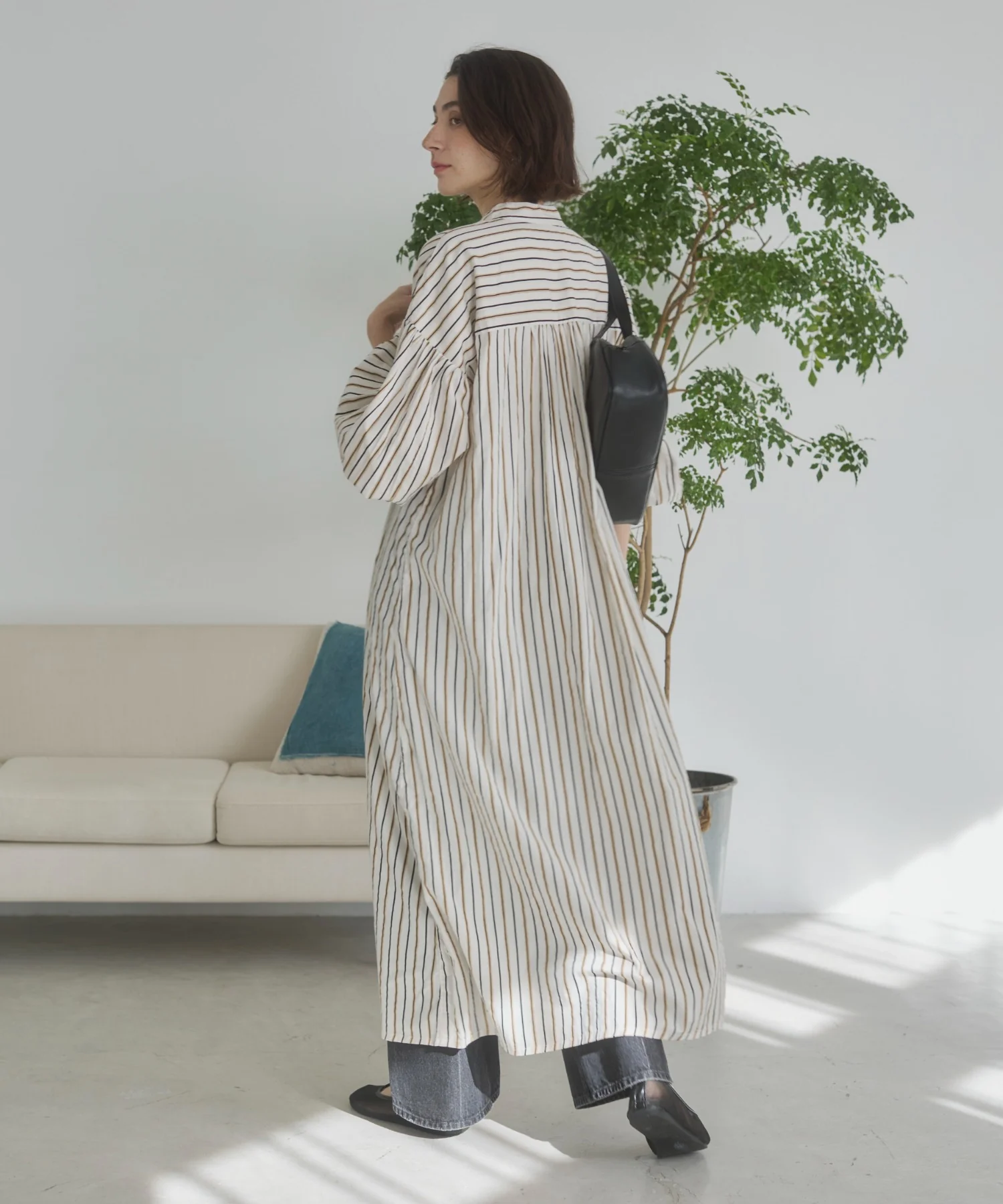 ギャザースリーブシャツワンピース - Image 42