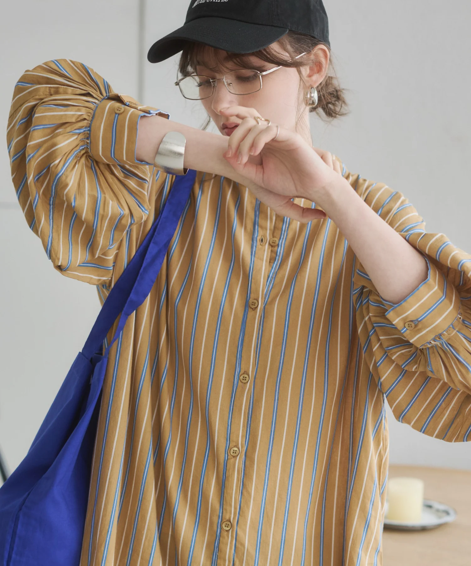 ギャザースリーブシャツワンピース - Image 51