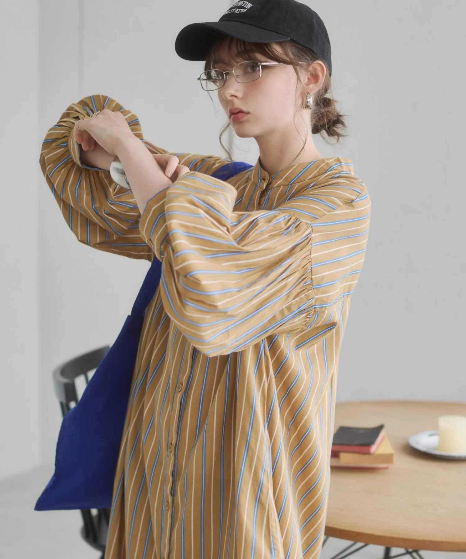ギャザースリーブシャツワンピース - Image 52