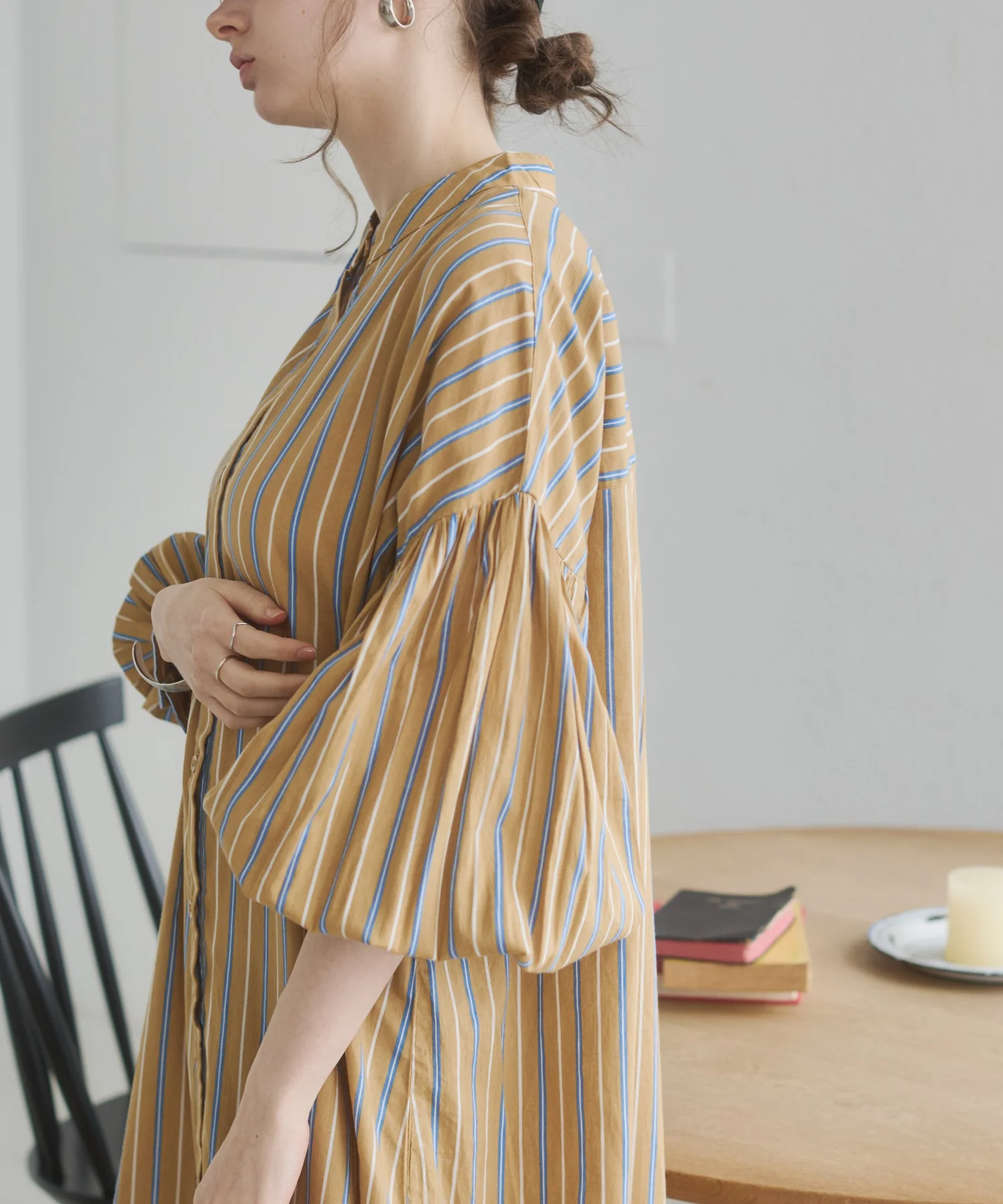 ギャザースリーブシャツワンピース - Image 53