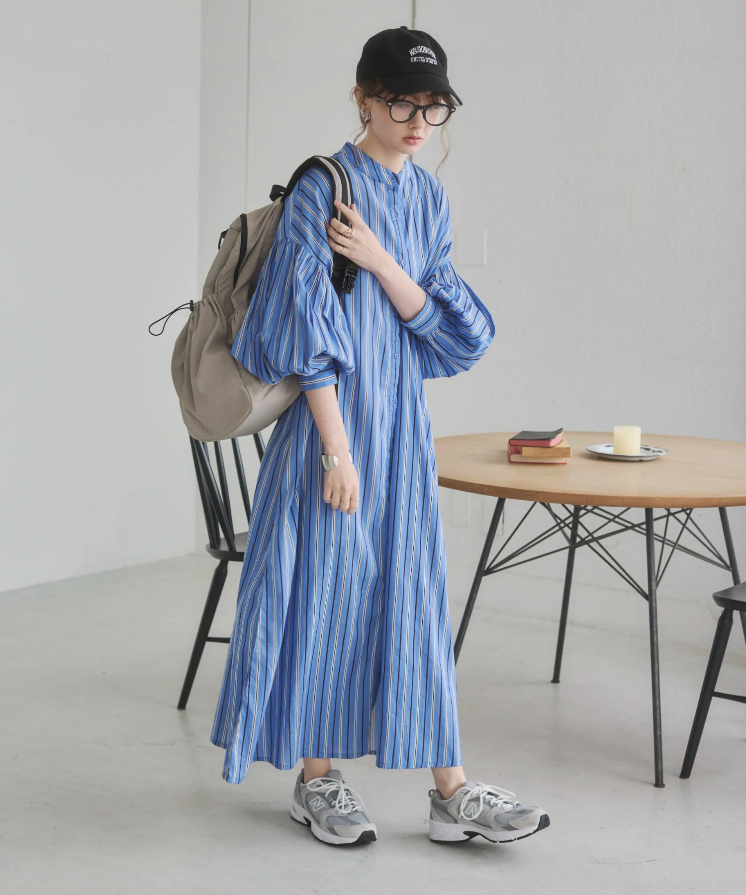 ギャザースリーブシャツワンピース - Image 56
