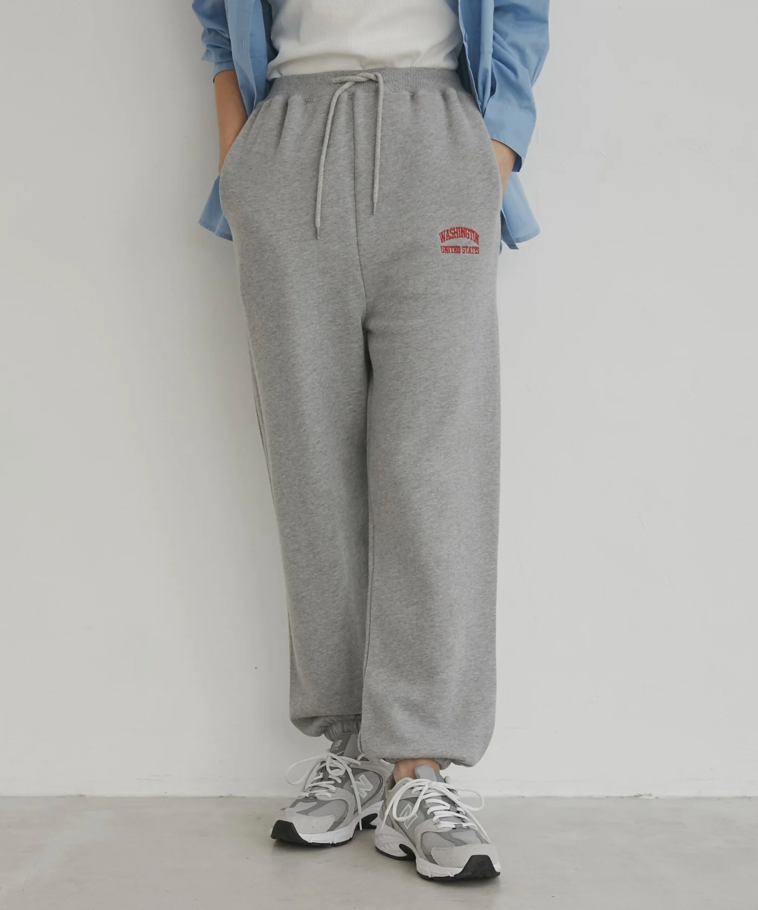ワンポイント刺繍スウェットパンツ - Image 3