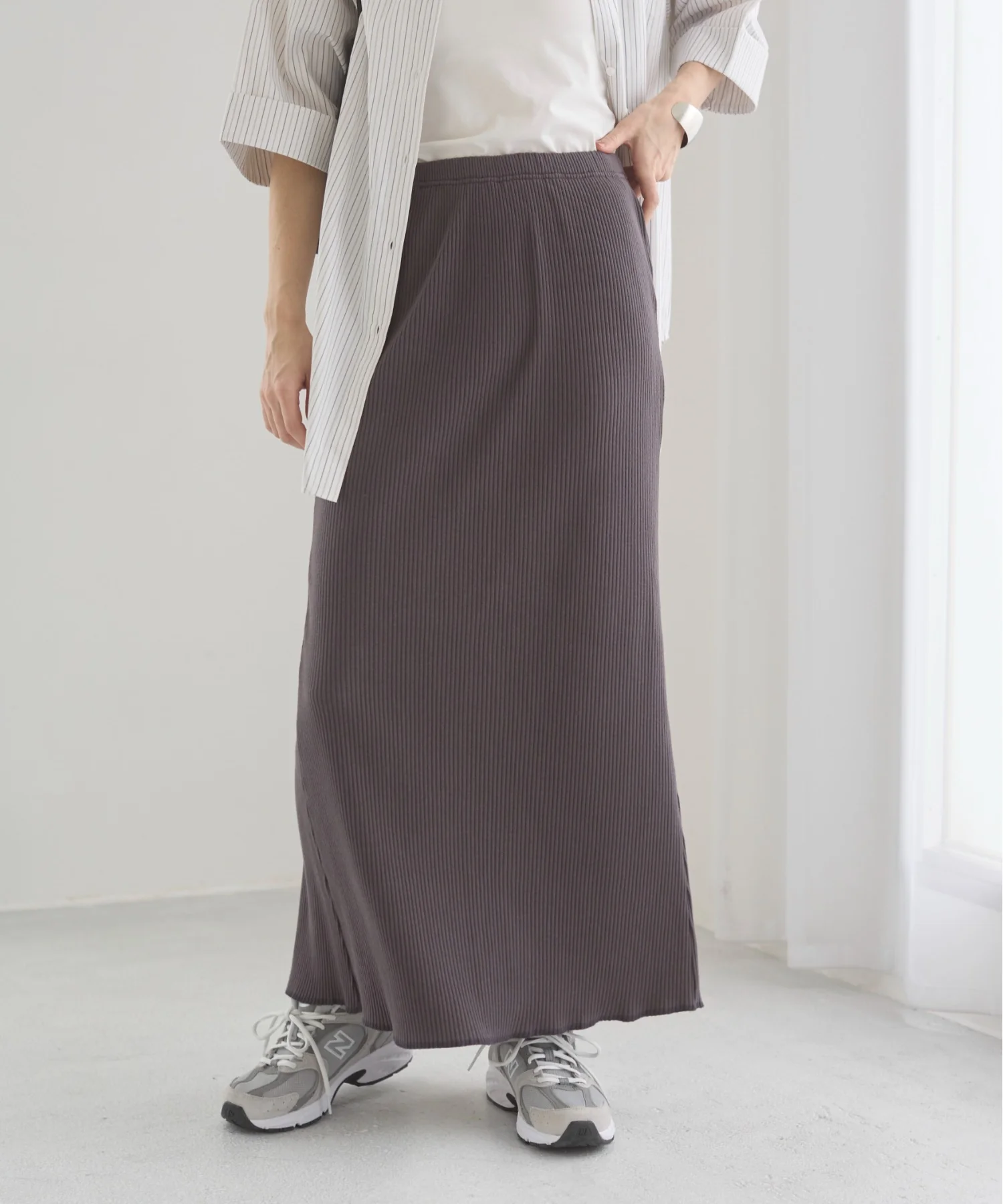 リブマーメイドスカート - Image 4