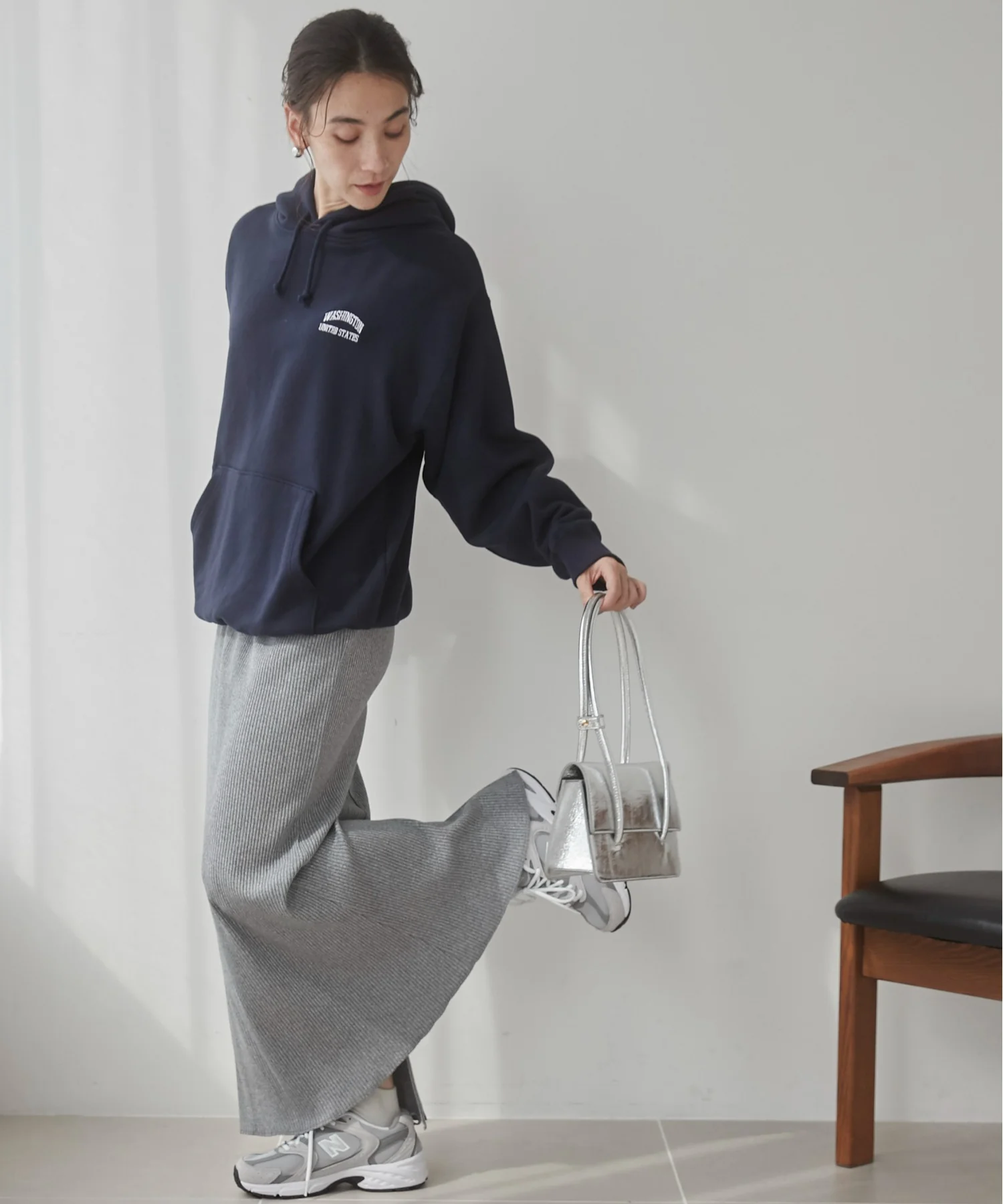 リブマーメイドスカート - Image 6