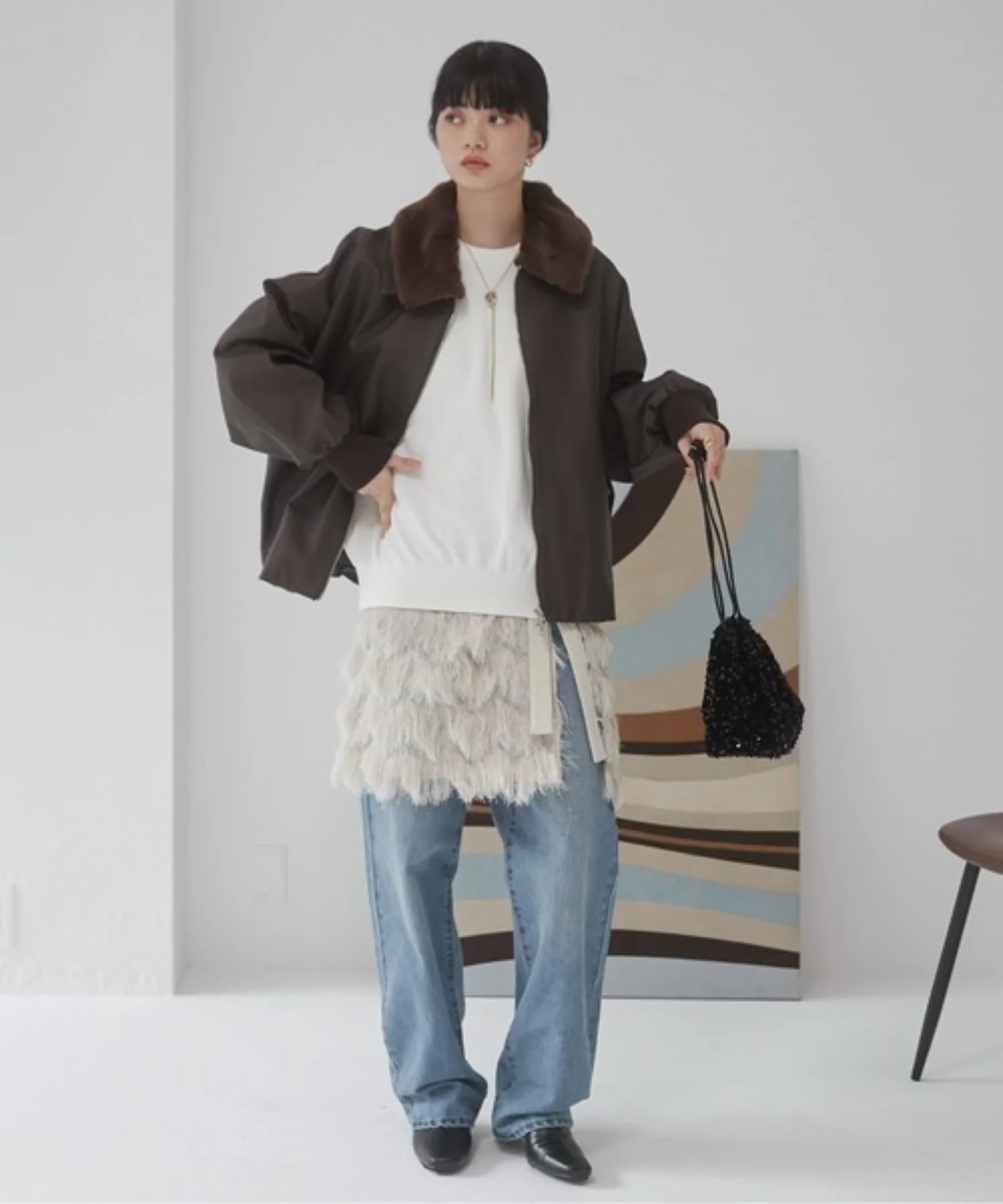 フェイクレザーブルゾン - Image 4